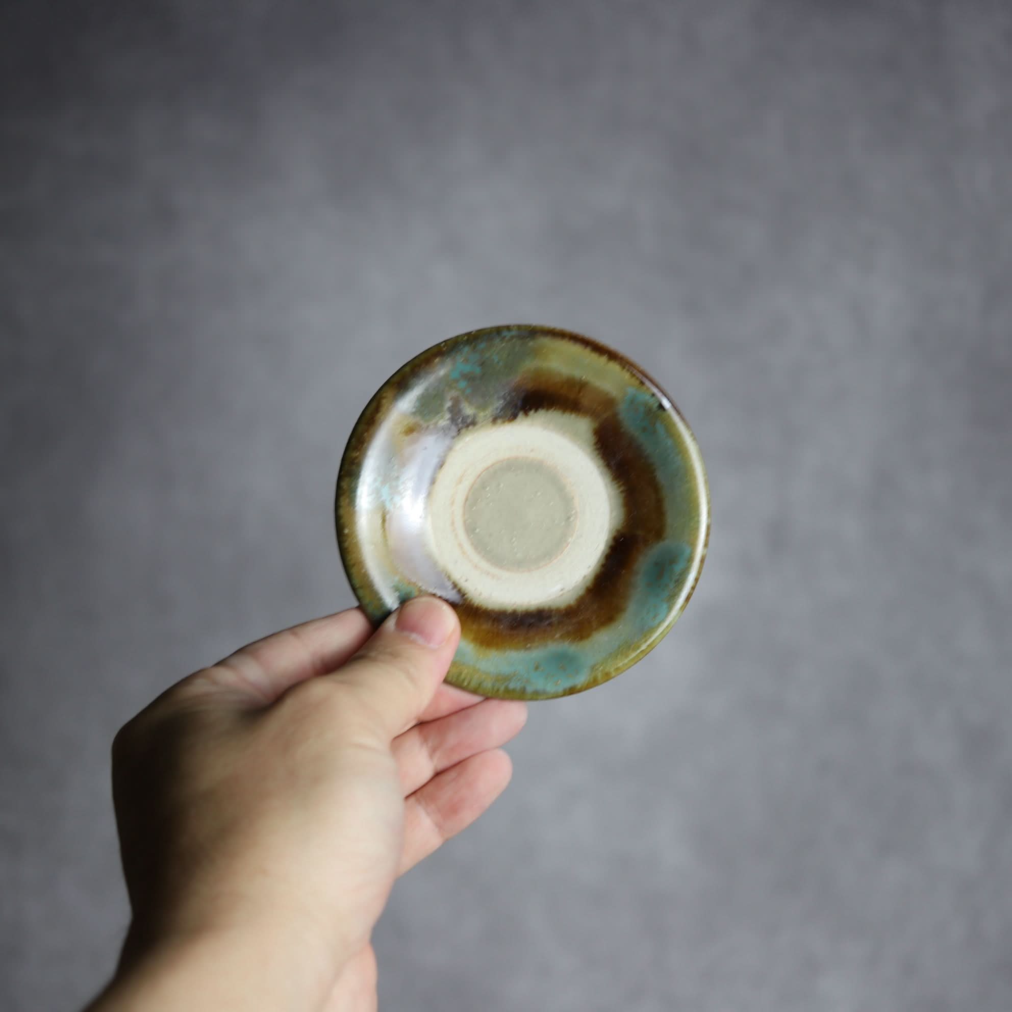 3寸皿3 三彩 掛釉 やちむん 陶器 北窯 松田米司工房 やちむん 陶器.