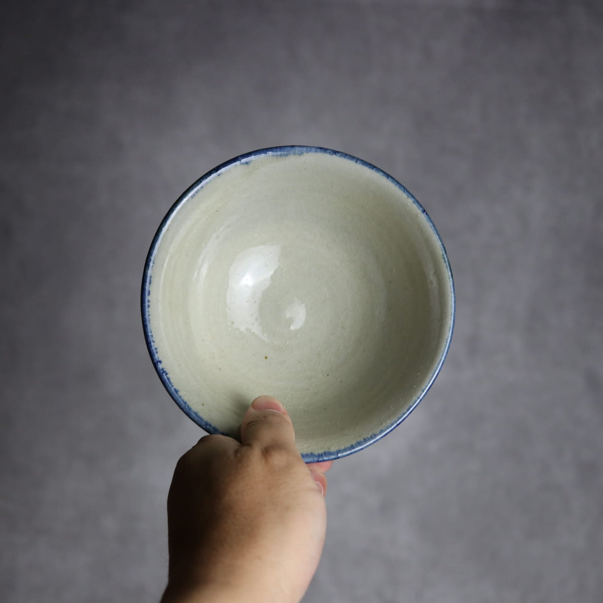 4.5寸マカイ1 呉須 緑釉 双葉 やちむん 陶器 漂窯