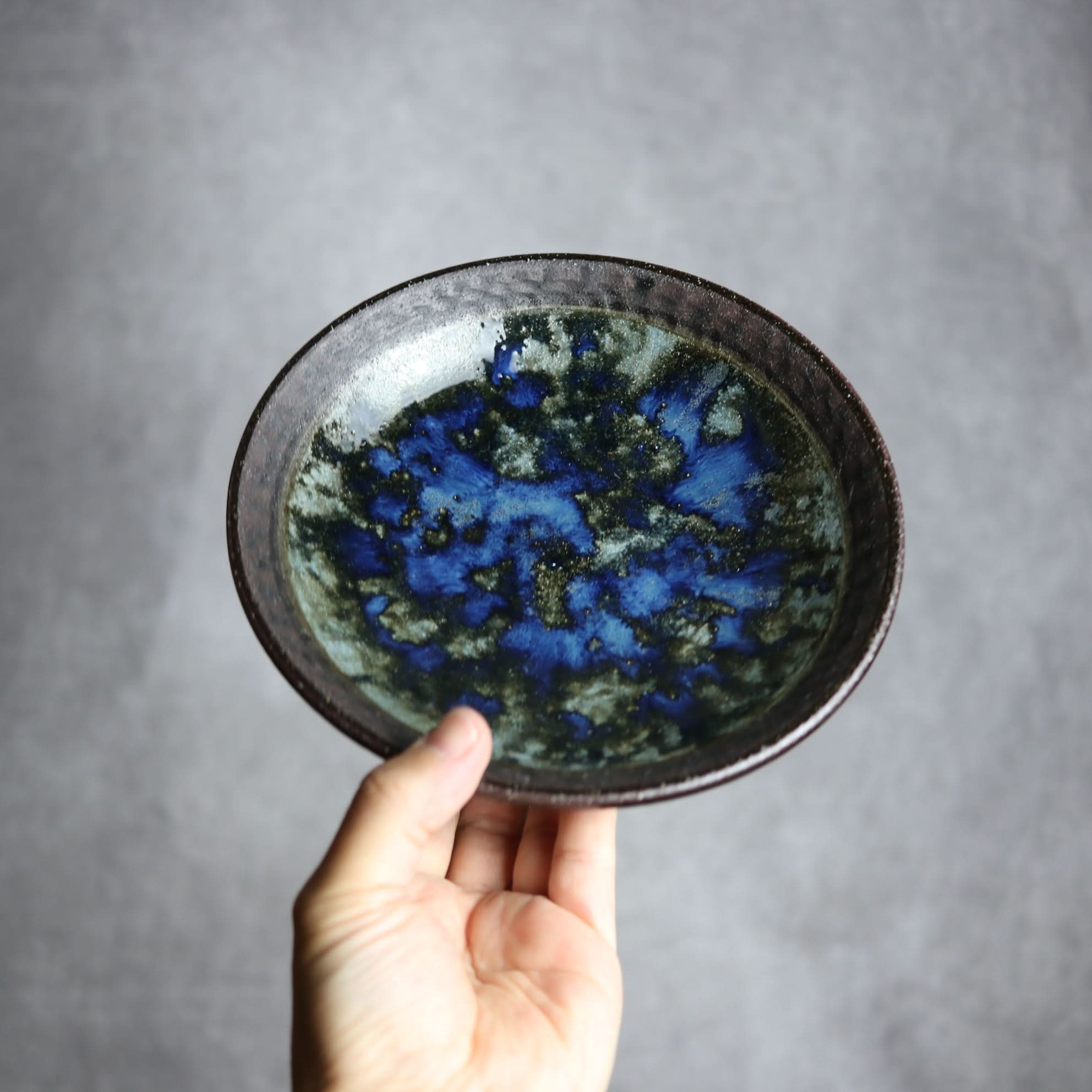 6寸皿1 孔雀 やちむん 陶器 sui やちむん 陶器.