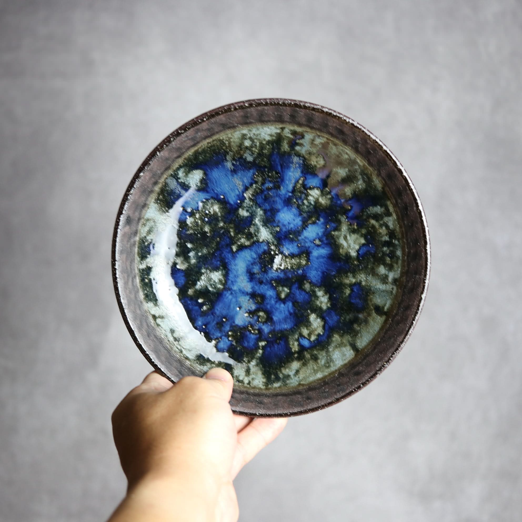 6寸皿1 孔雀 やちむん 陶器 sui やちむん 陶器.
