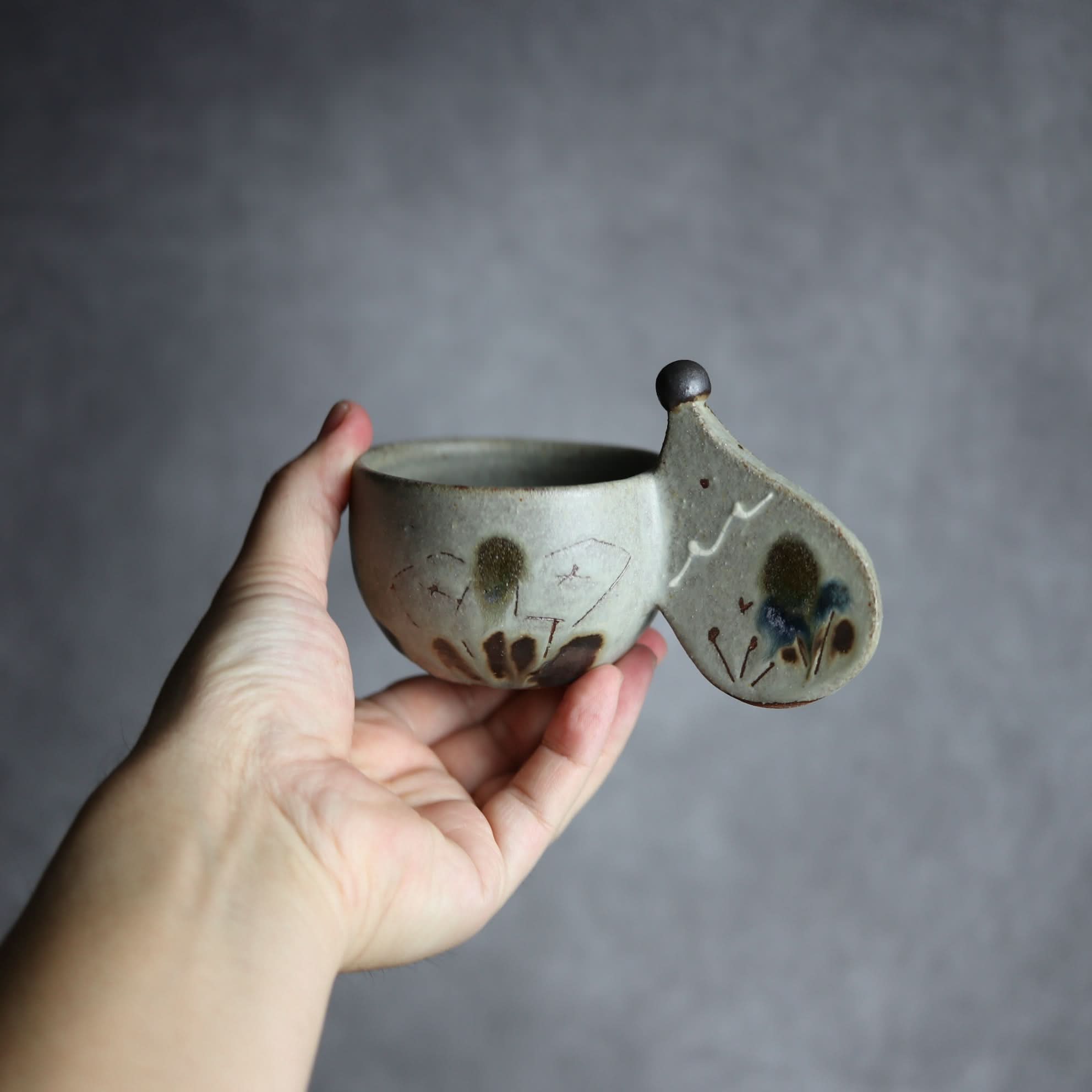 ハリネズミカップ4 やちむん 陶器 土の種 やちむん 陶器.