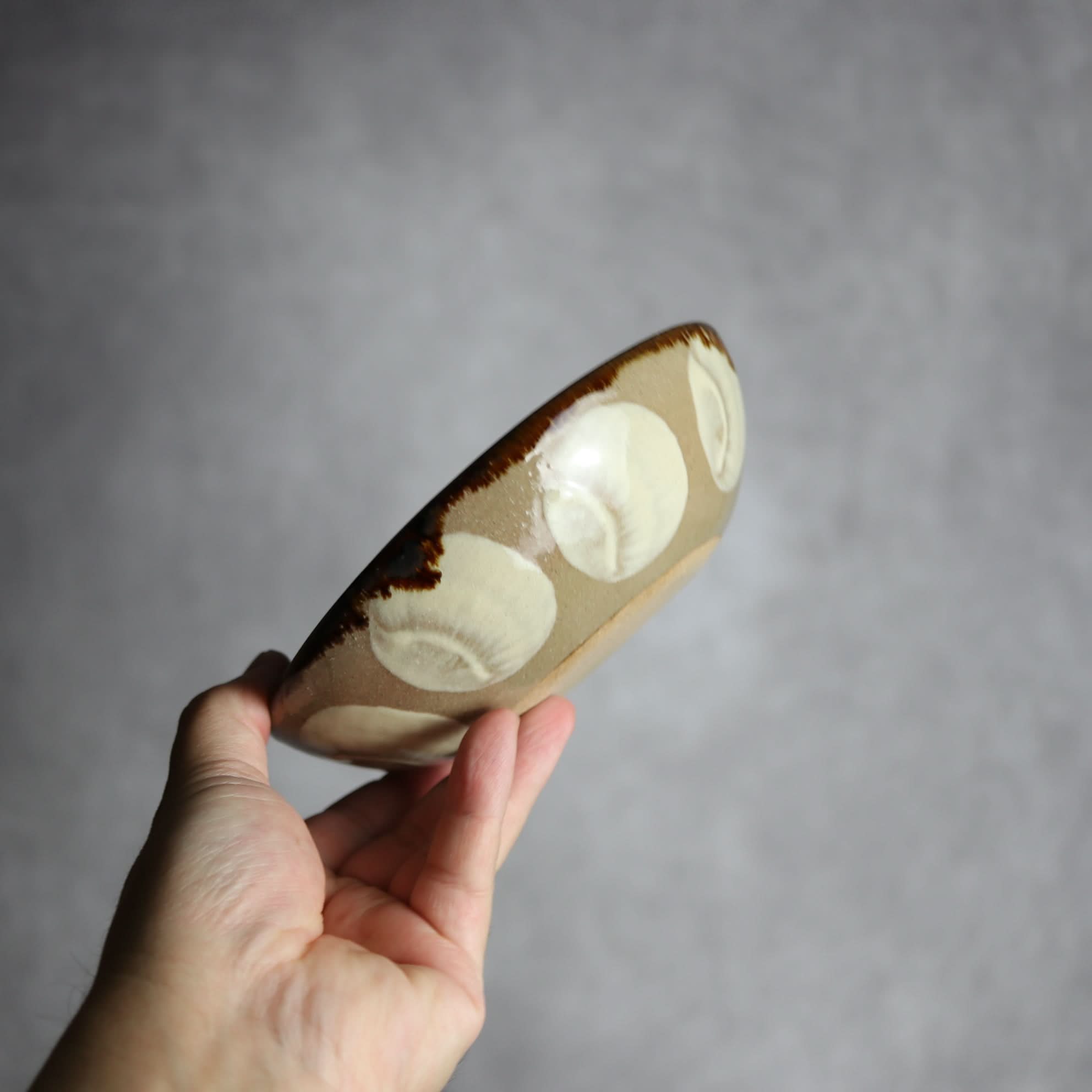 Alt Tag:*小鉢大1 青緑丸紋 やちむん 陶器 エドメ陶房