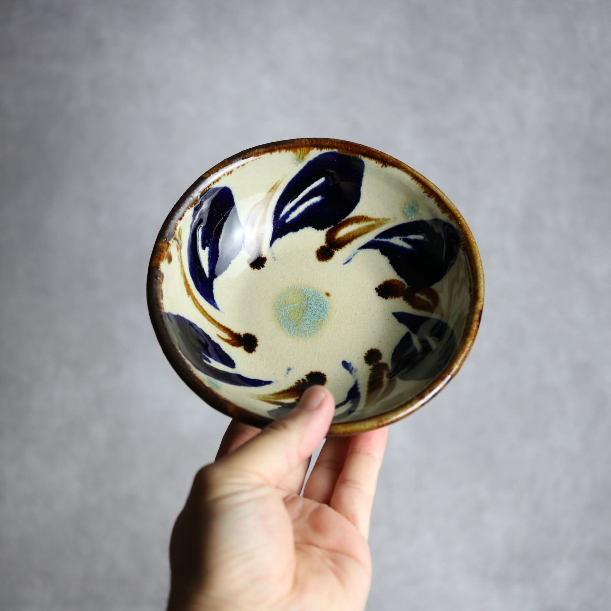 Alt Tag:*小鉢大1 波紋 やちむん 陶器 エドメ陶房