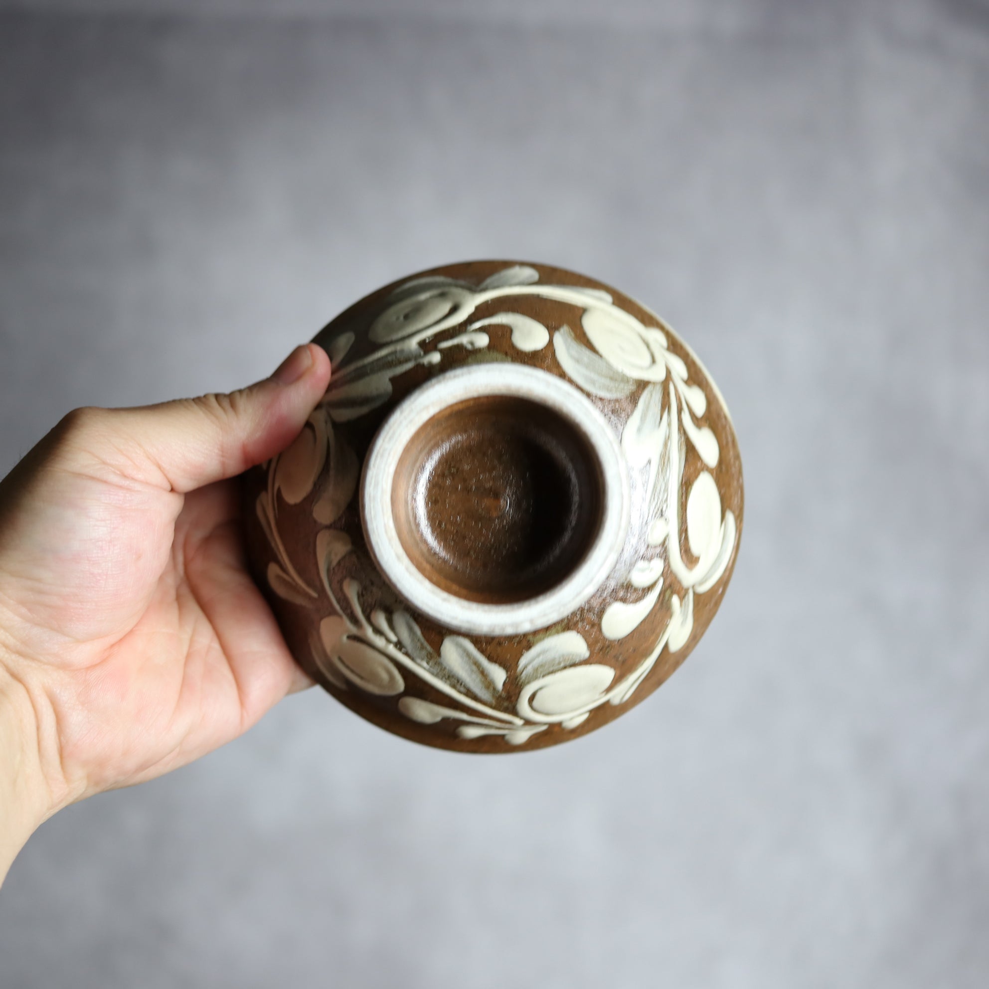 茂生窯 - 4寸マカイ1 イッチン 唐草 やちむん 陶器 茂生窯 - mundasui
