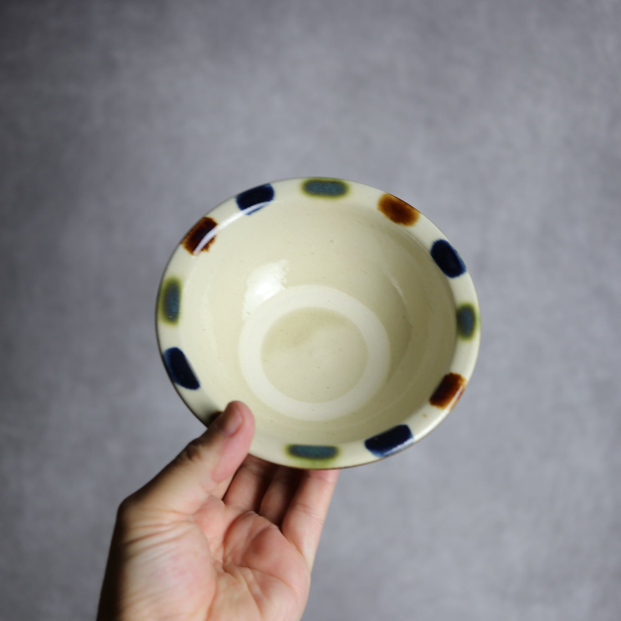 茂生窯 - 4寸ワンブー2 三彩 縁点打 やちむん 陶器 茂生窯 - mundasui