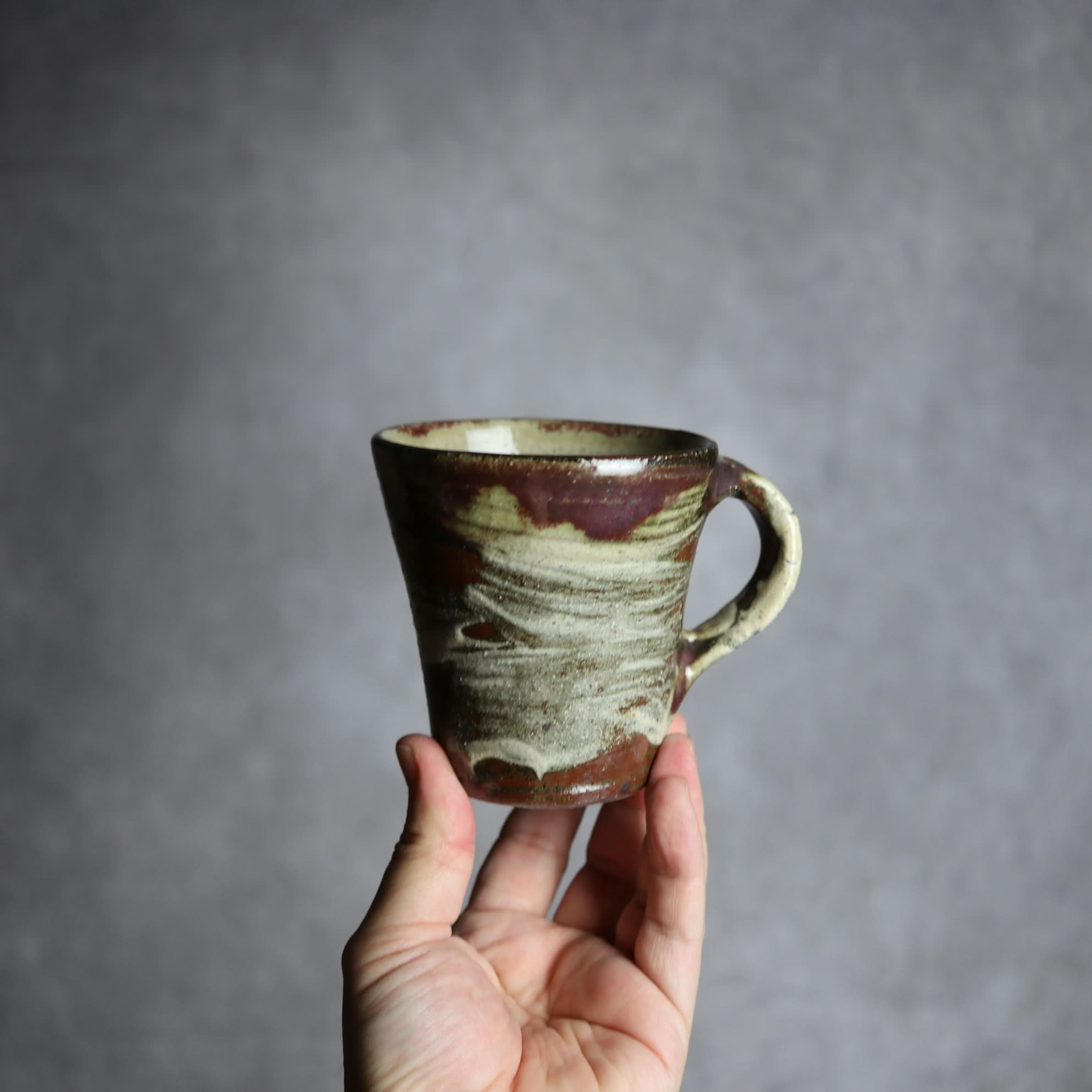 Vマグ 大1 緑釉 刷毛目 やちむん 陶器 北窯 松田共司工房 やちむん 陶器.