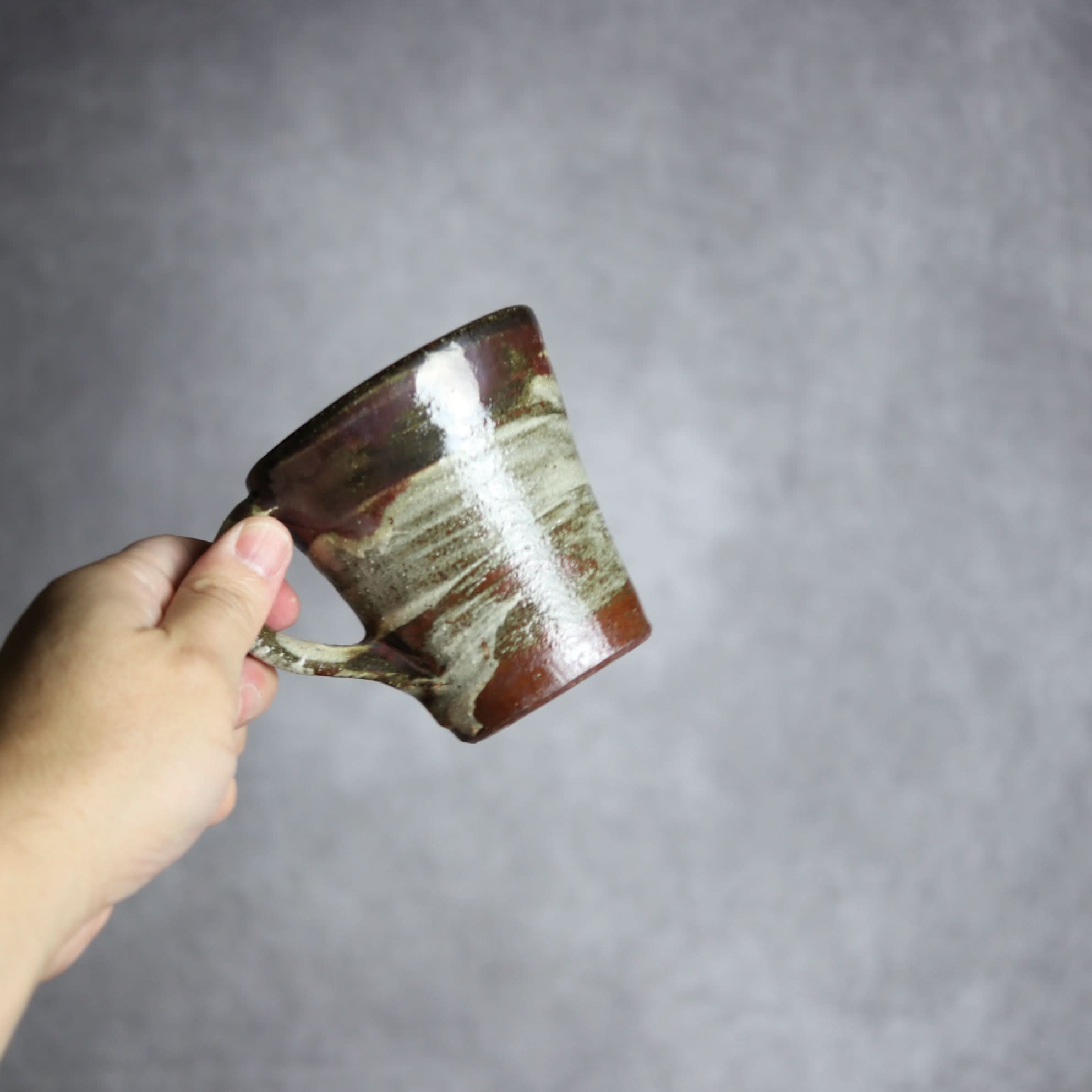 Vマグ 大1 緑釉 刷毛目 やちむん 陶器 北窯 松田共司工房 やちむん 陶器.