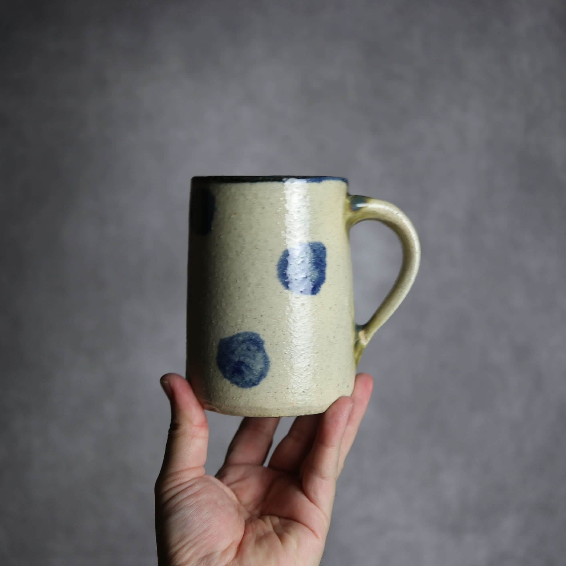 ビアマグ2 呉須釉 点打 やちむん 陶器 北窯 松田共司工房 やちむん 陶器.