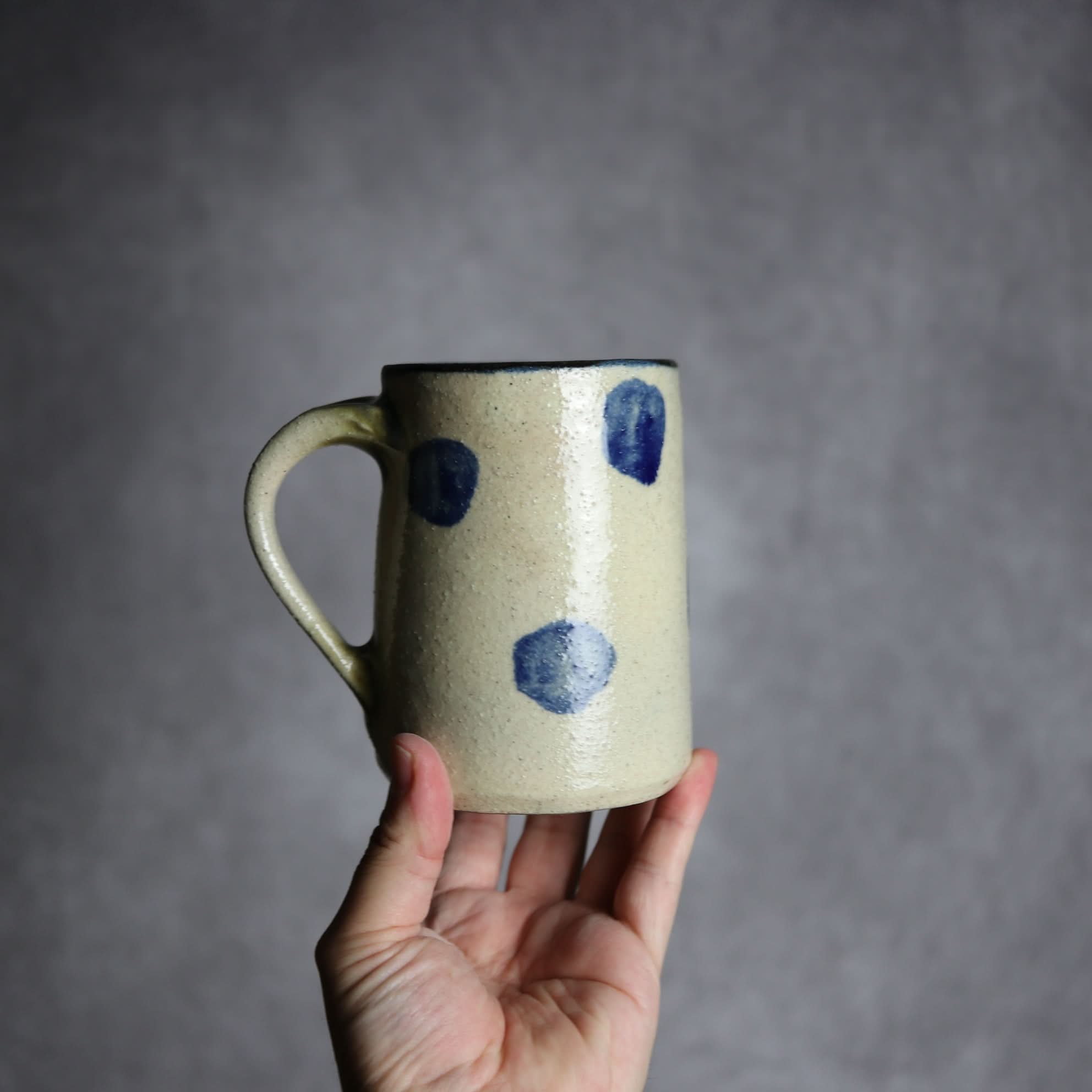 ビアマグ2 呉須釉 点打 やちむん 陶器 北窯 松田共司工房 やちむん 陶器.