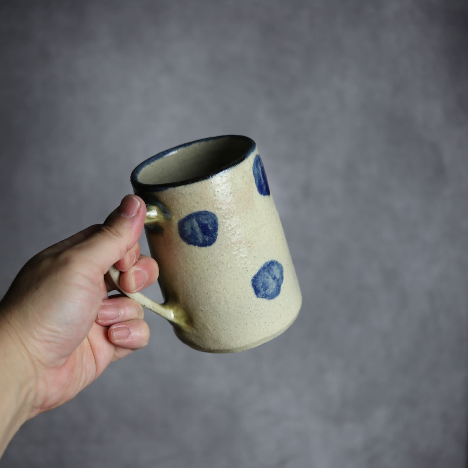 ビアマグ2 呉須釉 点打 やちむん 陶器 北窯 松田共司工房 やちむん 陶器.