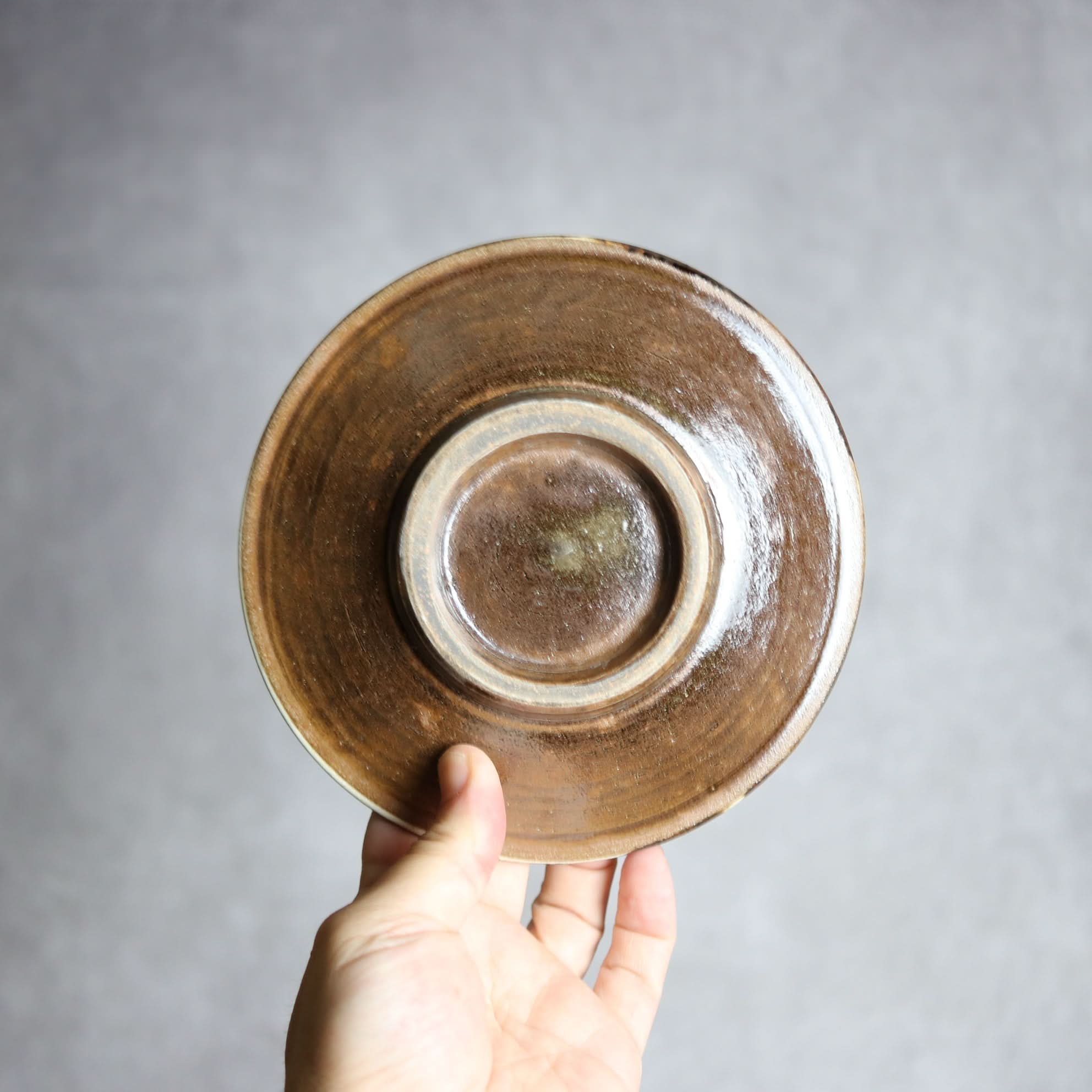 5寸皿1 飴 呉須釉 唐草 やちむん 陶器 いずみ窯 島袋工房 やちむん 陶器.