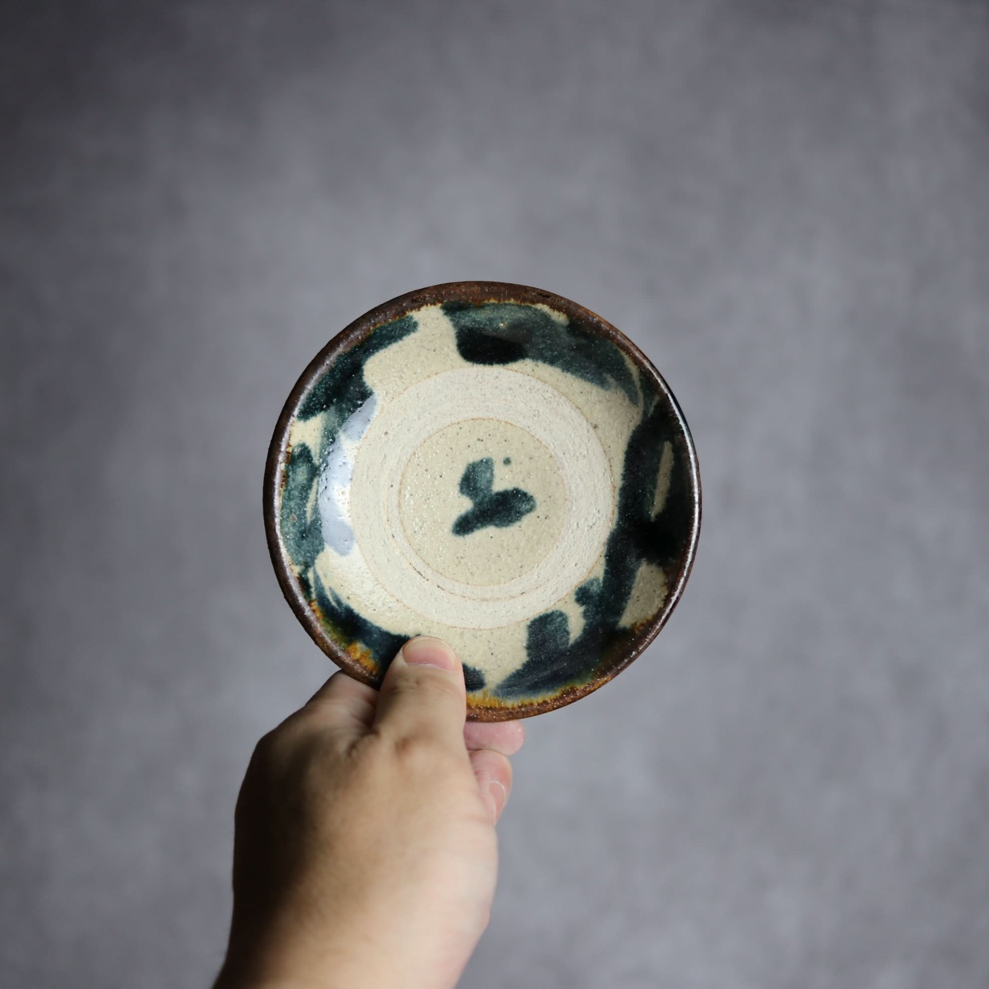 3.5寸皿4 呉須釉 唐草 やちむん 陶器 北窯 松田共司工房 やちむん 陶器.