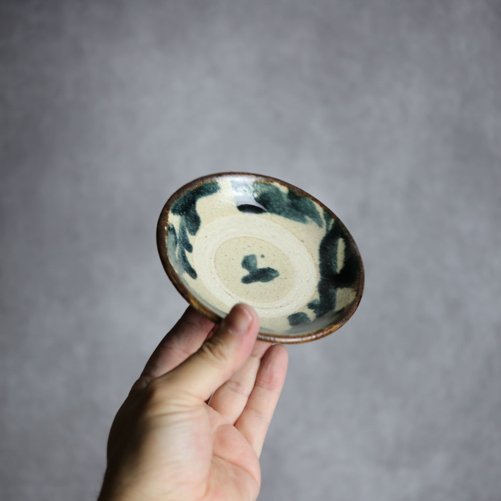 3.5寸皿4 呉須釉 唐草 やちむん 陶器 北窯 松田共司工房 やちむん 陶器.
