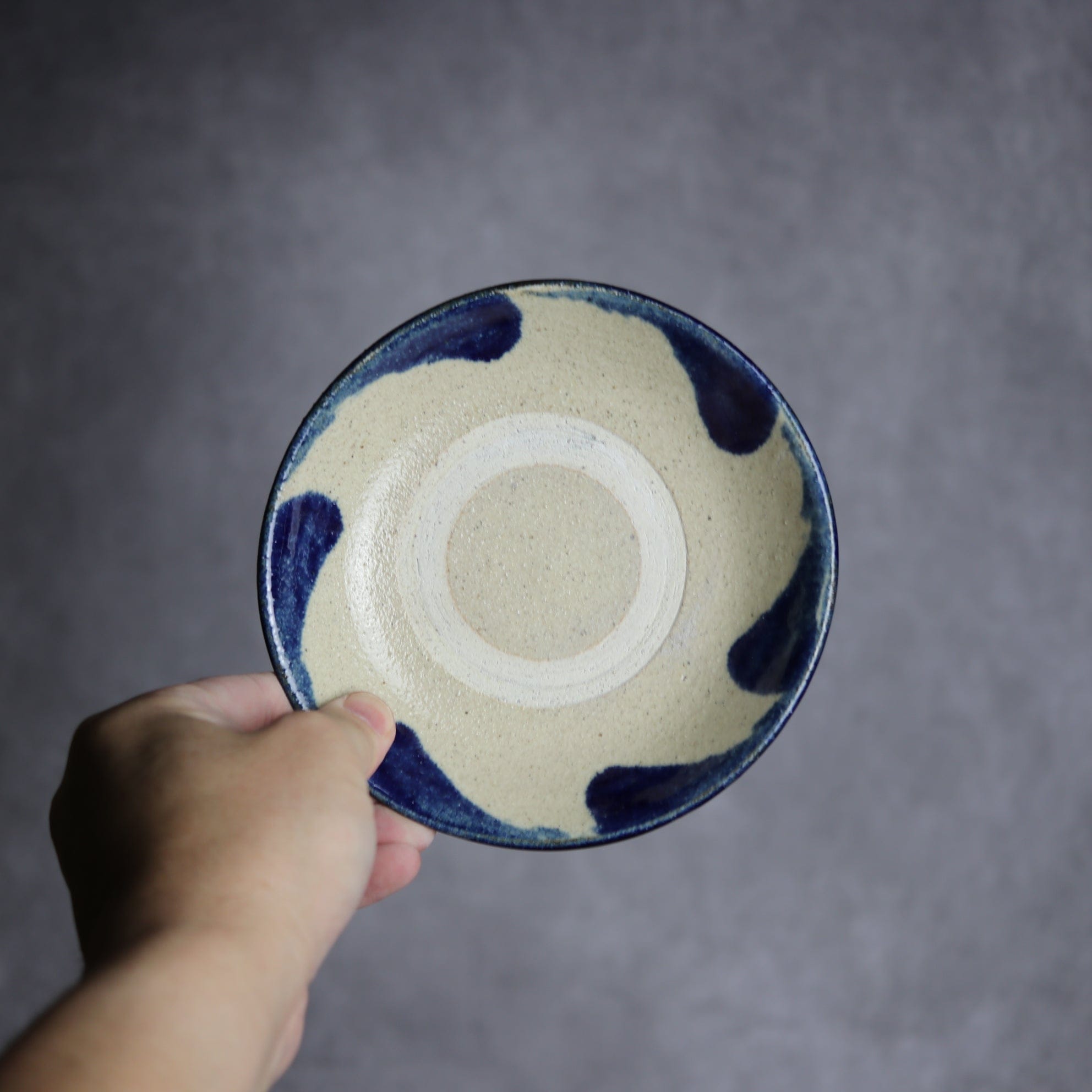 5寸皿1 呉須釉 波紋 やちむん 陶器 北窯 松田共司工房 やちむん 陶器.