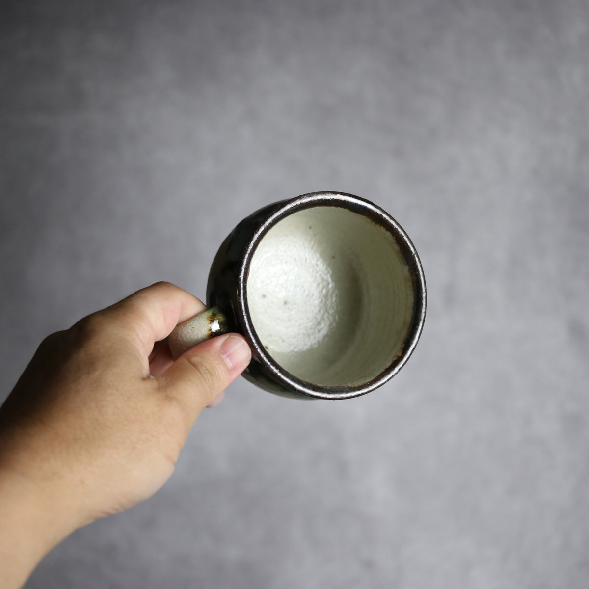 コーヒーカップ1 緑釉 やちむん 陶器 栄一工房