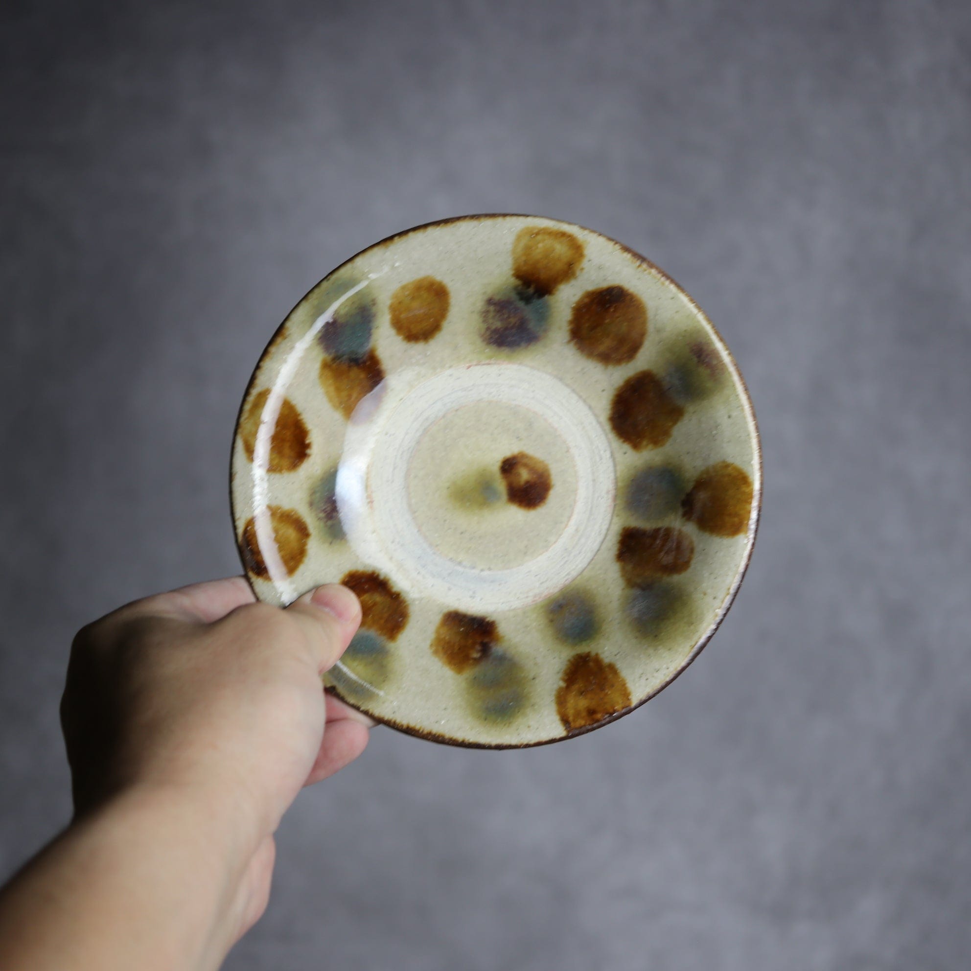 5寸皿1 三彩 点打 やちむん 陶器 北窯 松田共司工房 やちむん 陶器.
