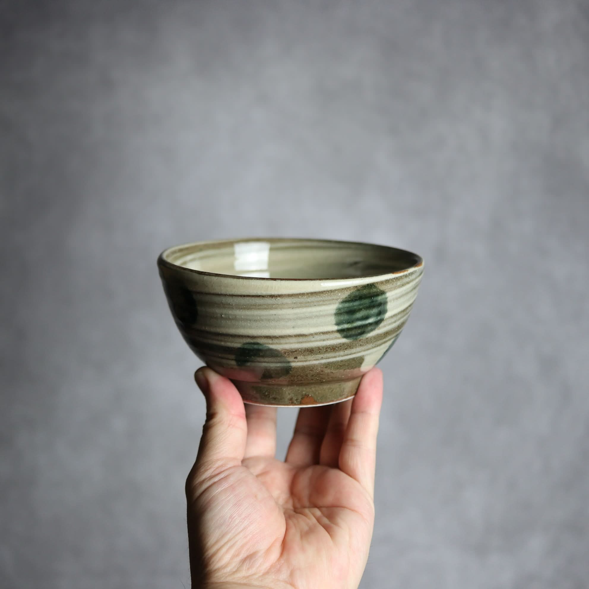 4寸鉢1 呉須釉 刷毛目 点打 やちむん 陶器 北窯 松田米司工房 やちむん 陶器.