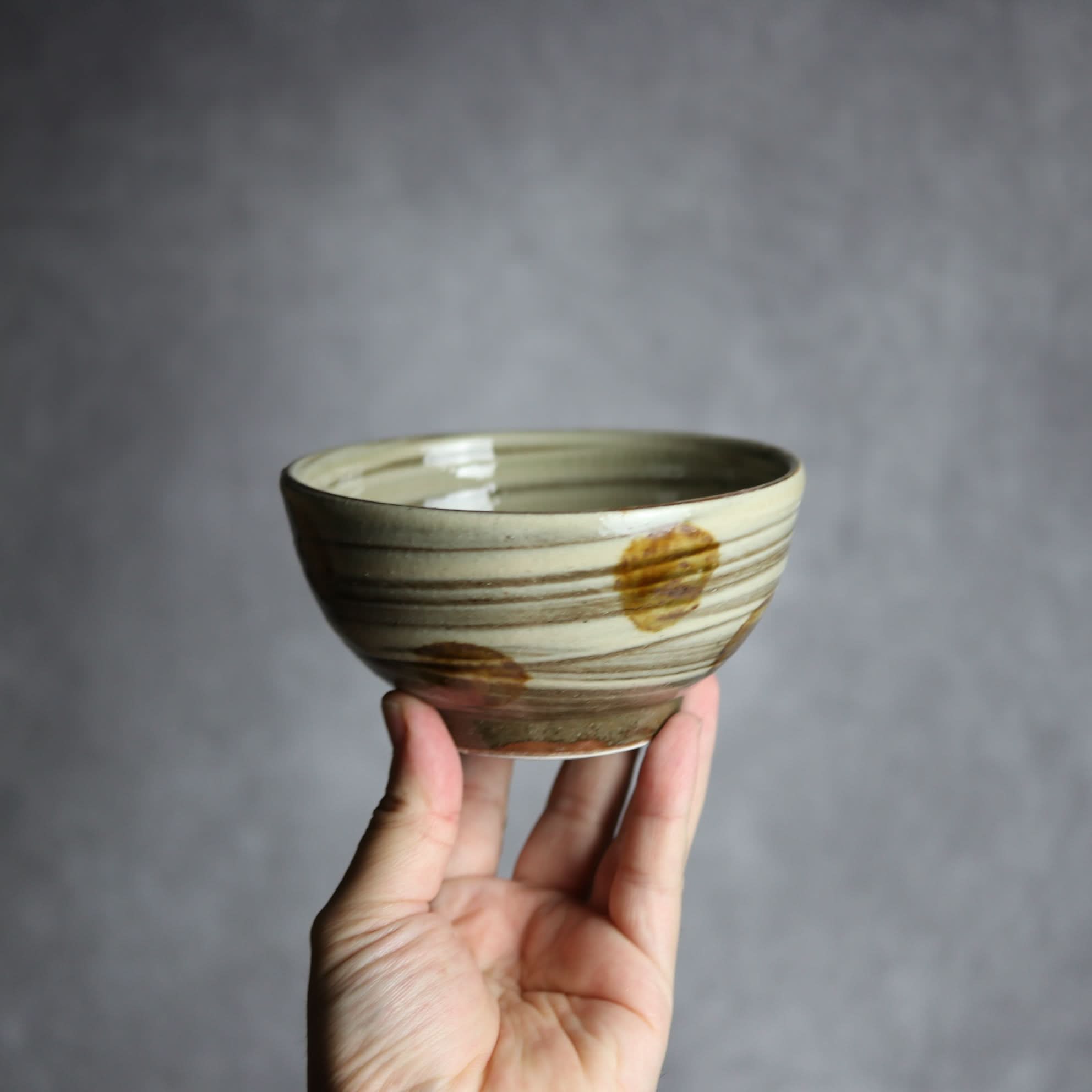 4寸鉢2 飴釉 刷毛目 点打 やちむん 陶器 北窯 松田米司工房 やちむん 陶器.