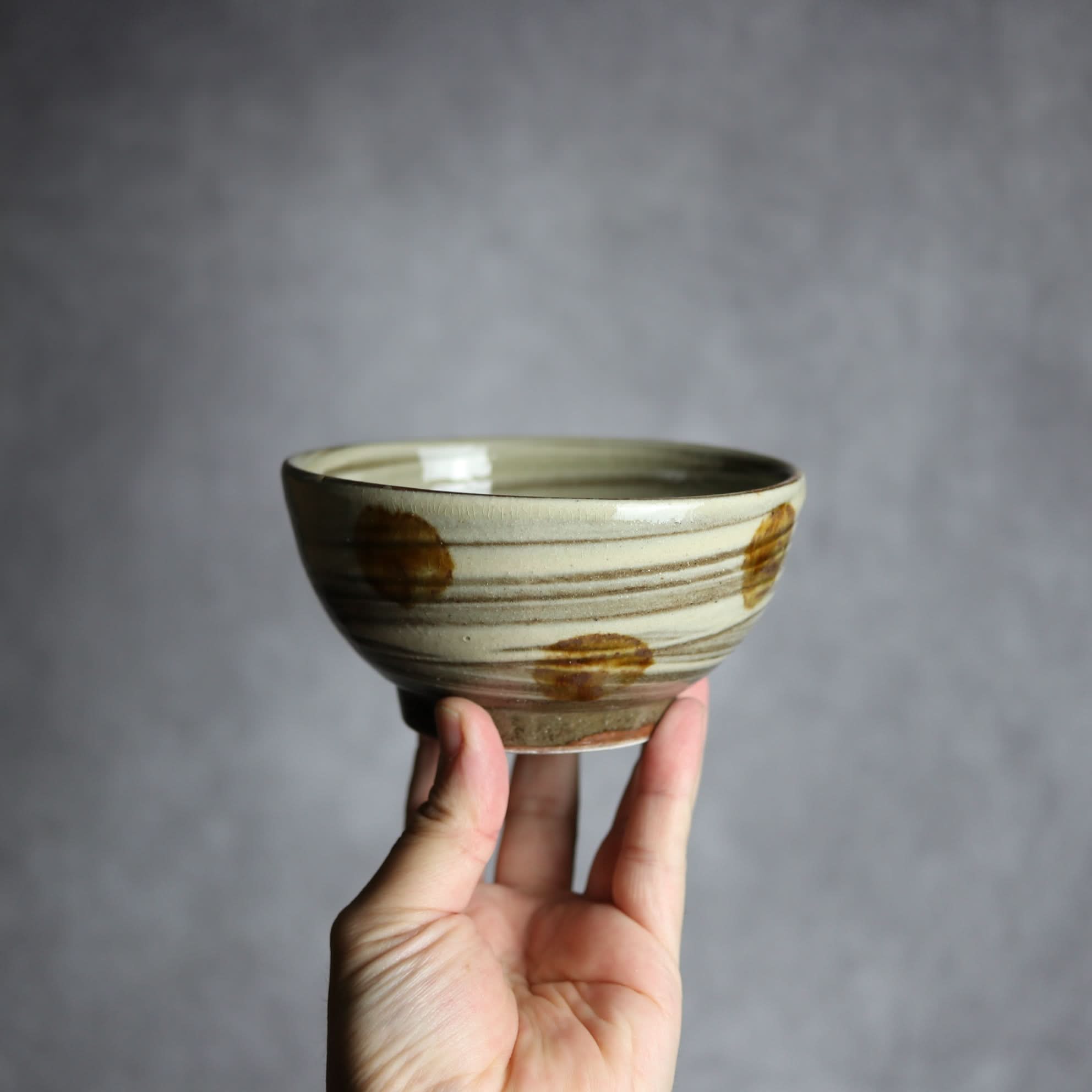 4寸鉢2 飴釉 刷毛目 点打 やちむん 陶器 北窯 松田米司工房 やちむん 陶器.