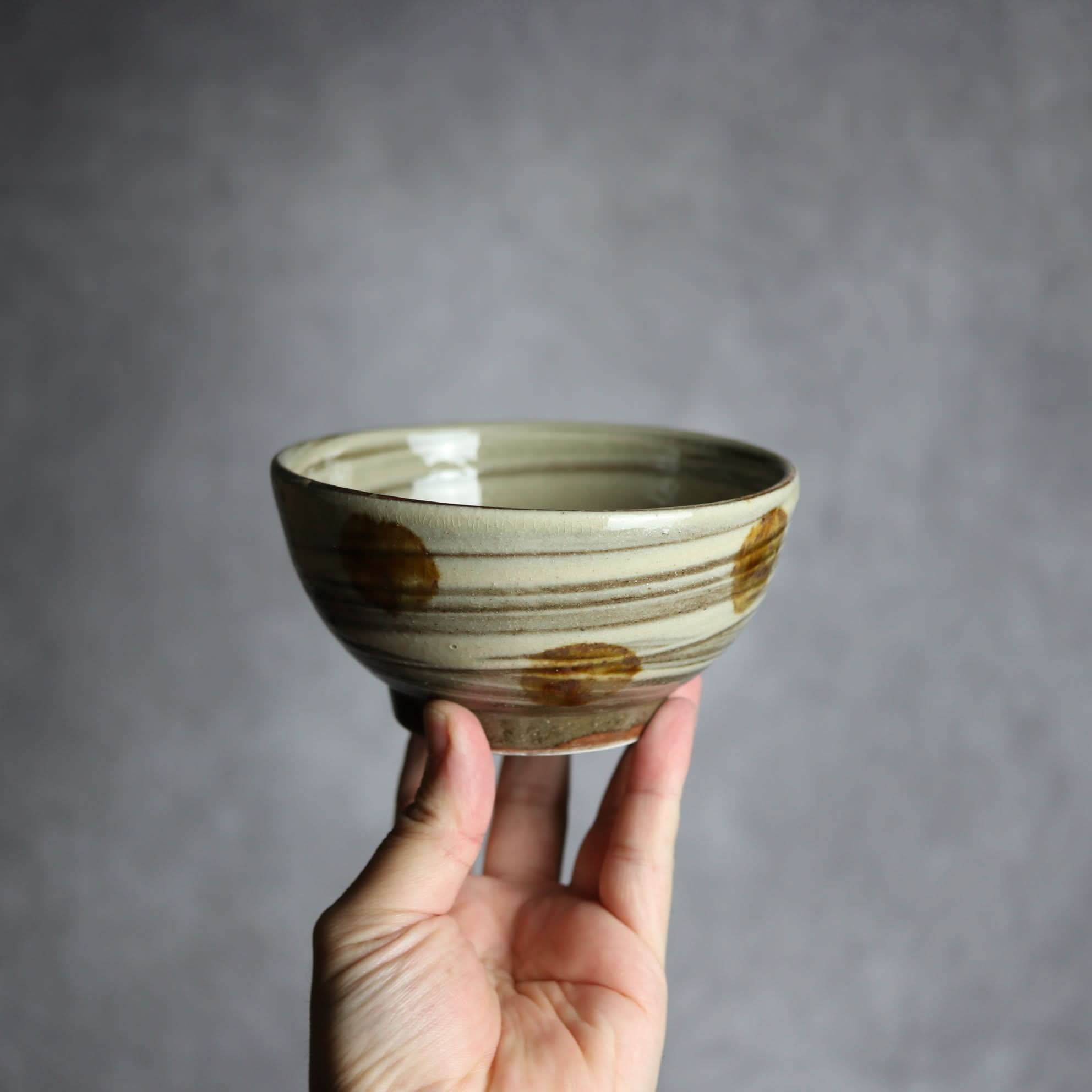 4寸鉢2 飴釉 刷毛目 点打 やちむん 陶器 北窯 松田米司工房 やちむん 陶器.