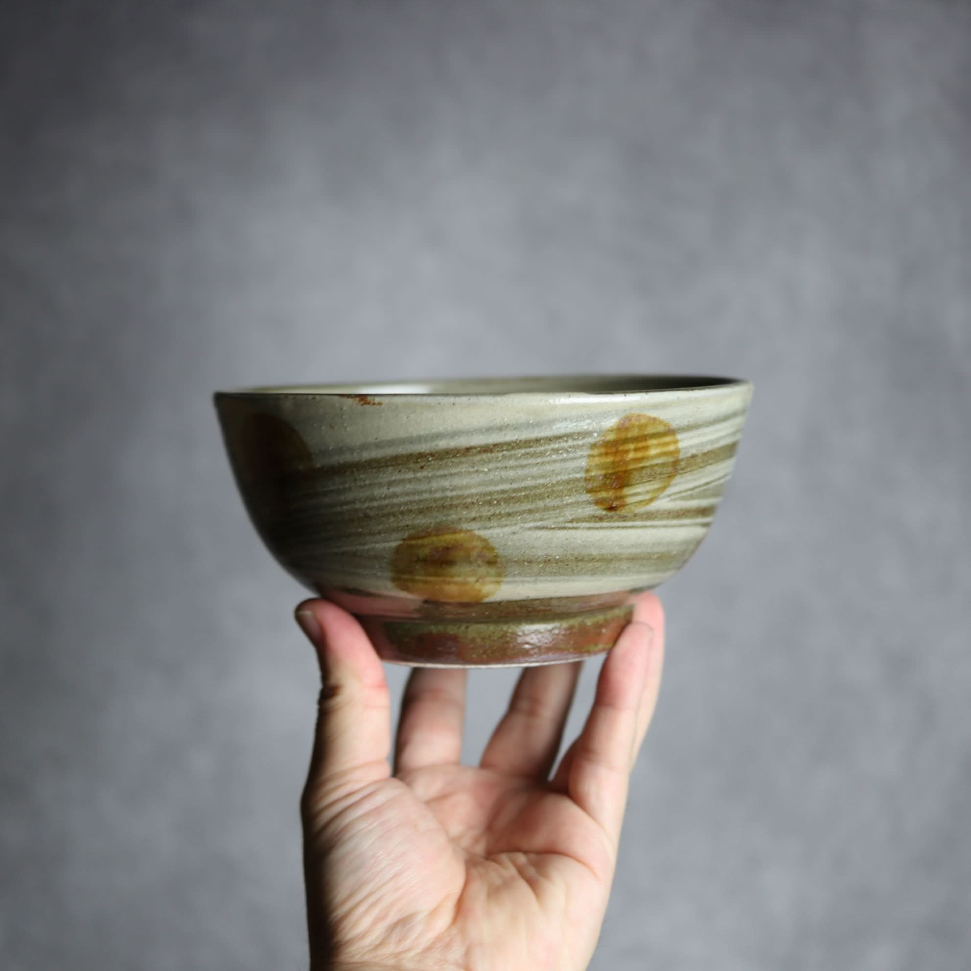 5寸鉢2 飴釉 刷毛目 点打 やちむん 陶器 北窯 松田米司工房 やちむん 陶器.