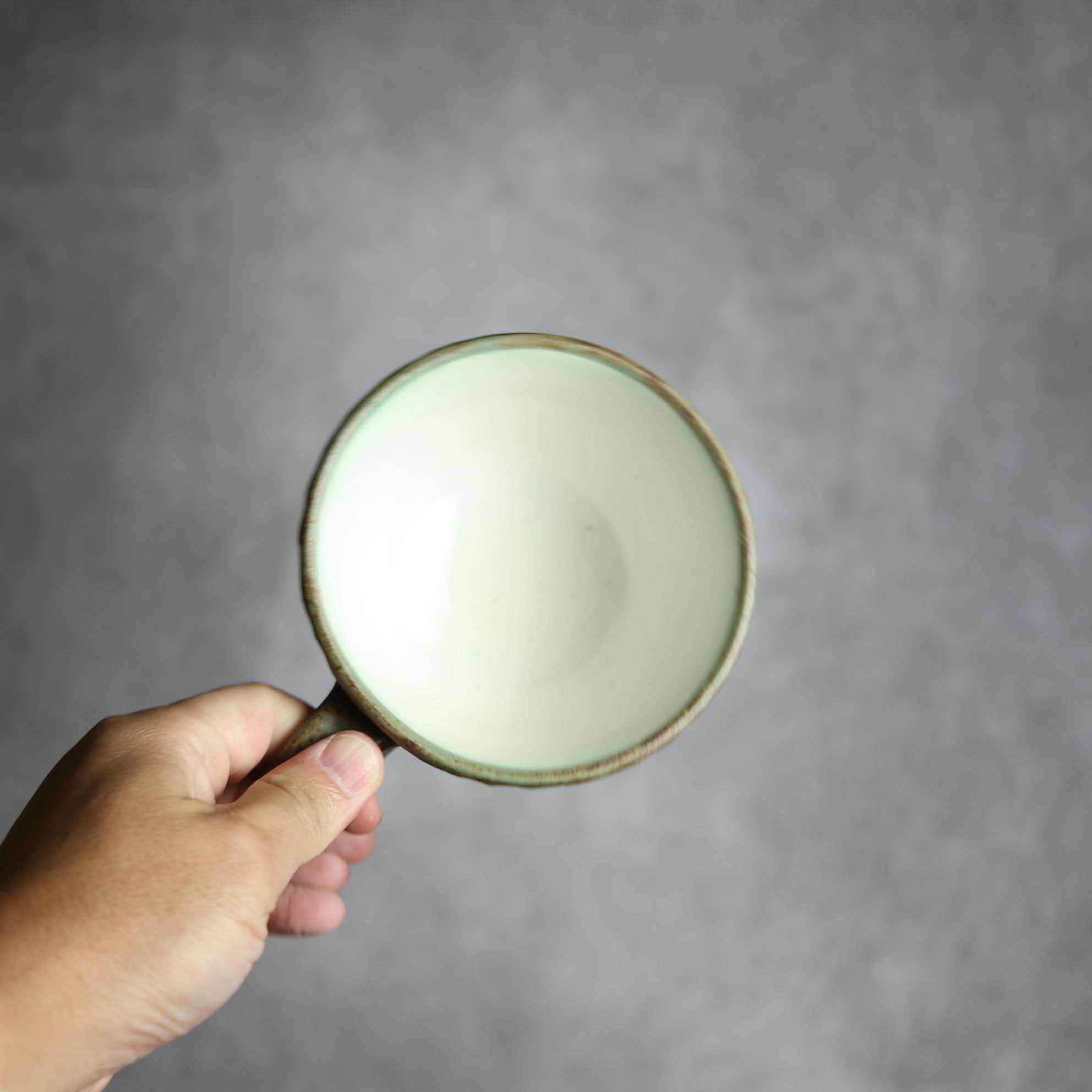 スープマグ1 ナッツ グリーン やちむん 陶器 nagaremo やちむん 陶器.