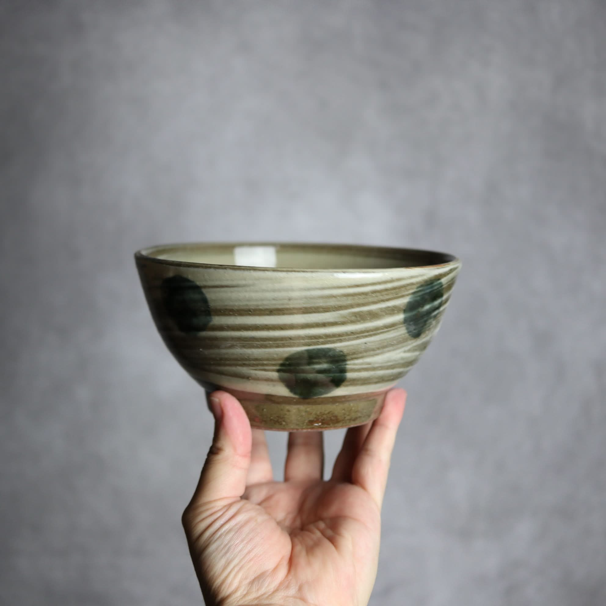 5寸鉢1 呉須釉 刷毛目 点打 やちむん 陶器 北窯 松田米司工房 やちむん 陶器.