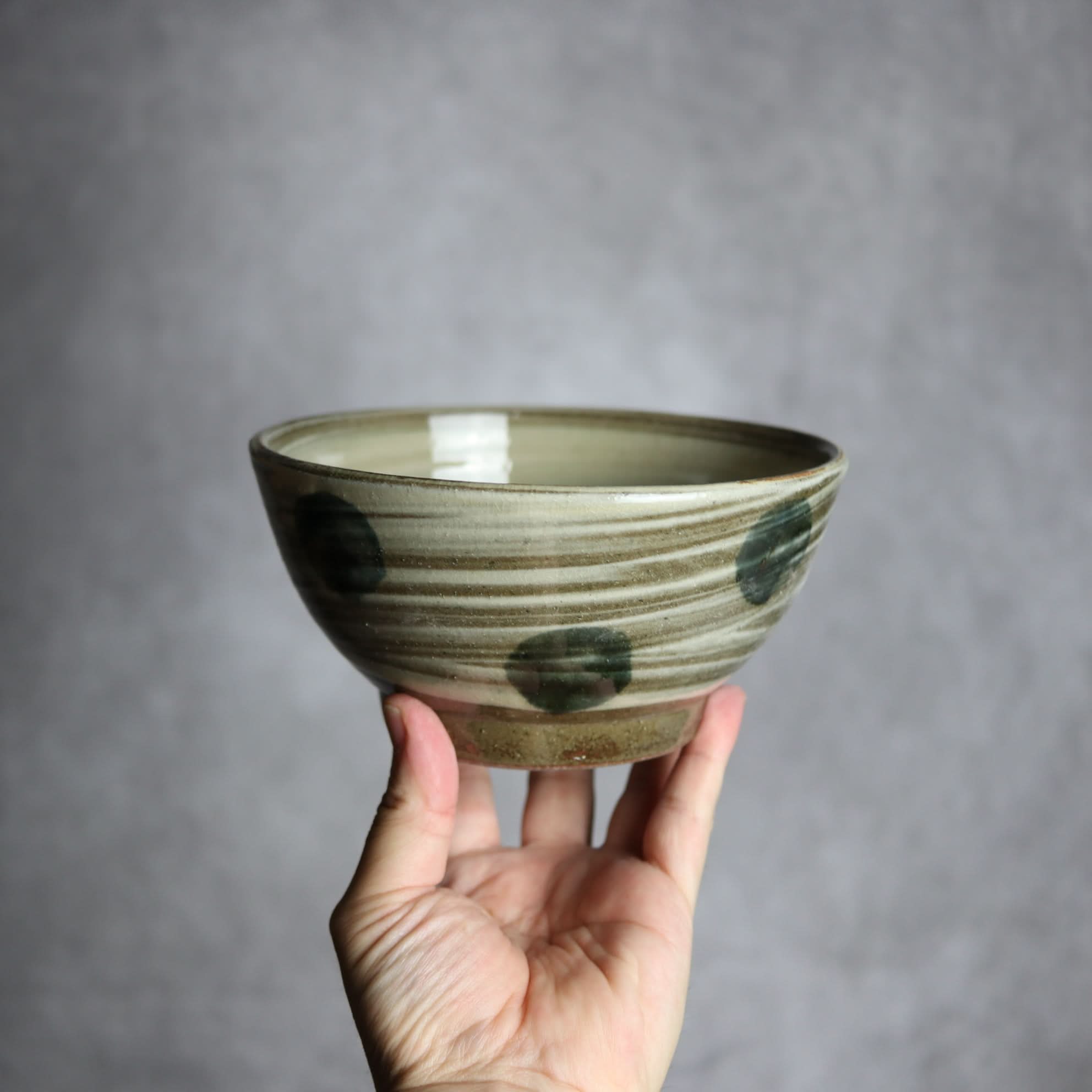 5寸鉢1 呉須釉 刷毛目 点打 やちむん 陶器 北窯 松田米司工房 やちむん 陶器.