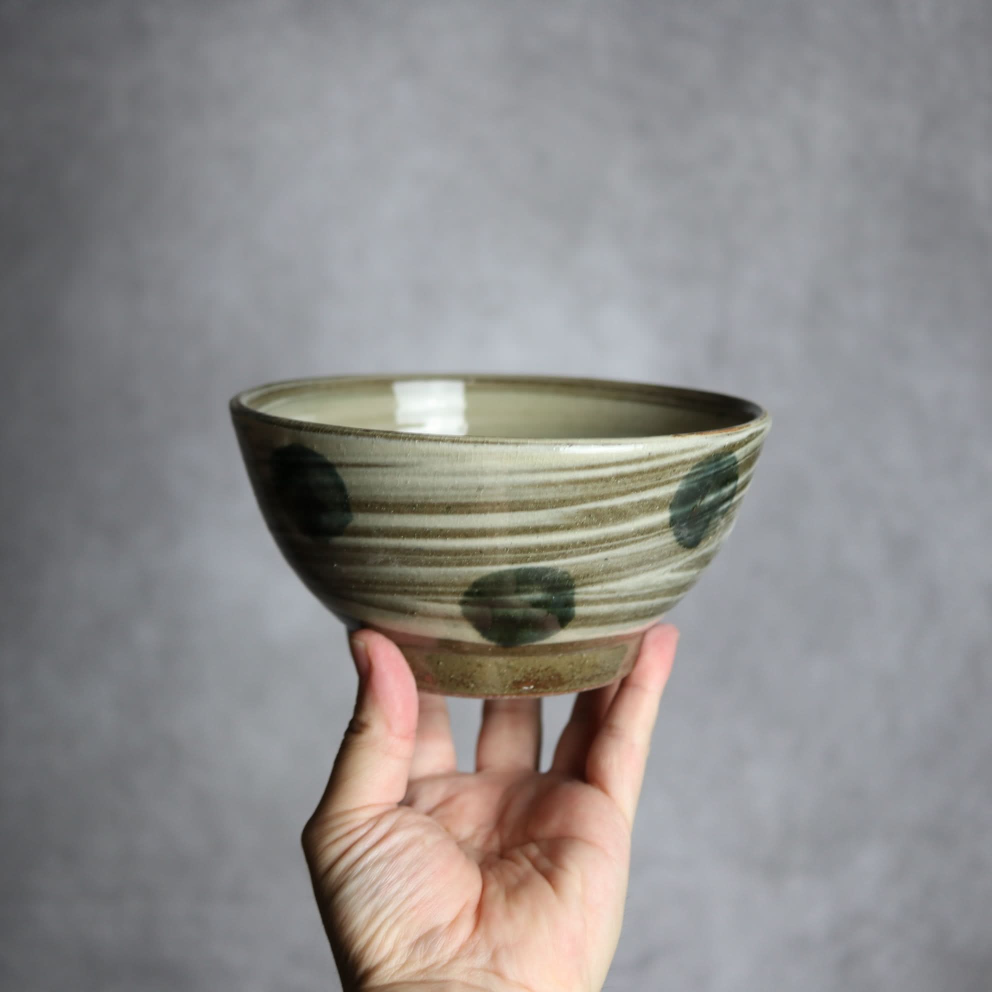 5寸鉢1 呉須釉 刷毛目 点打 やちむん 陶器 北窯 松田米司工房 やちむん 陶器.