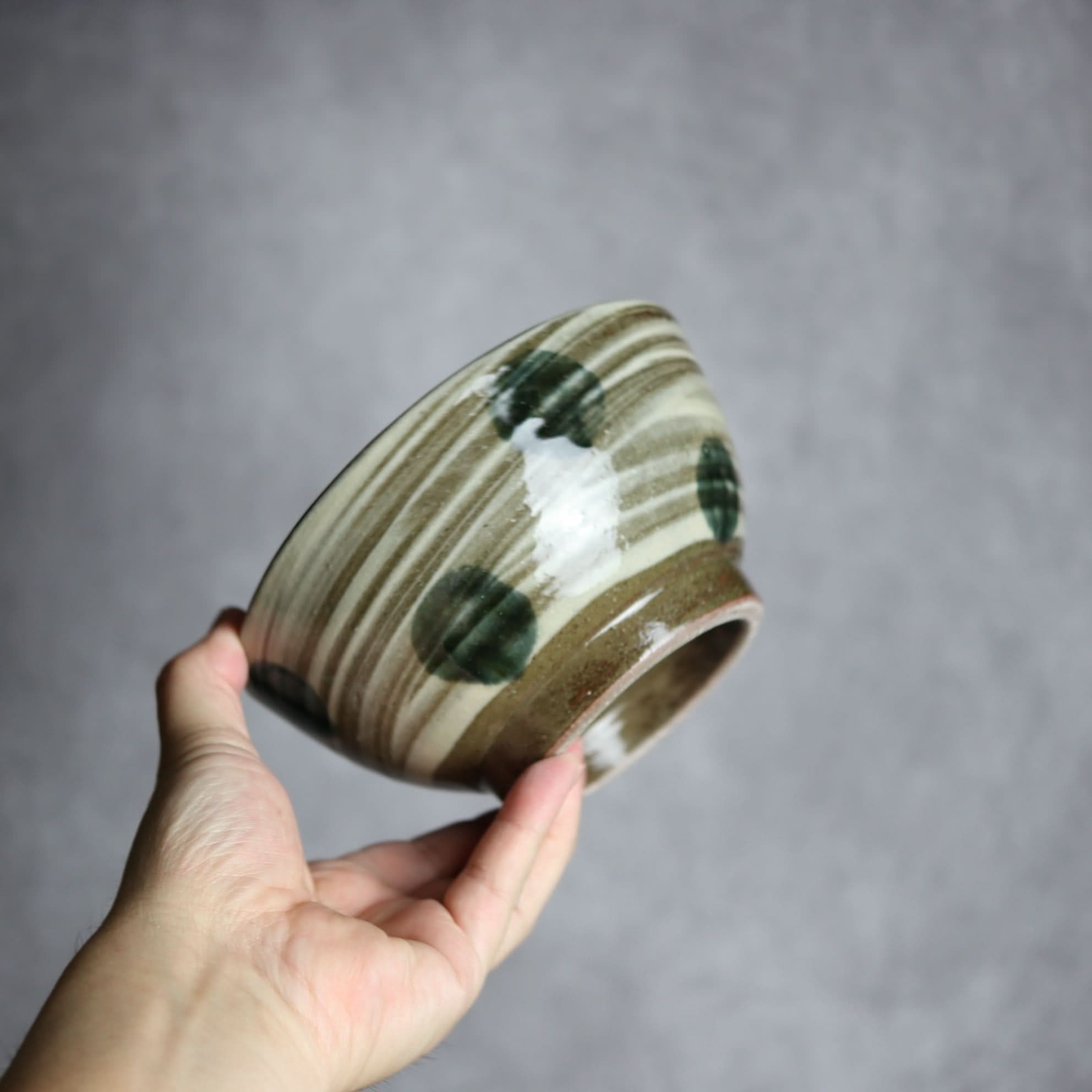 5寸鉢1 呉須釉 刷毛目 点打 やちむん 陶器 北窯 松田米司工房 やちむん 陶器.