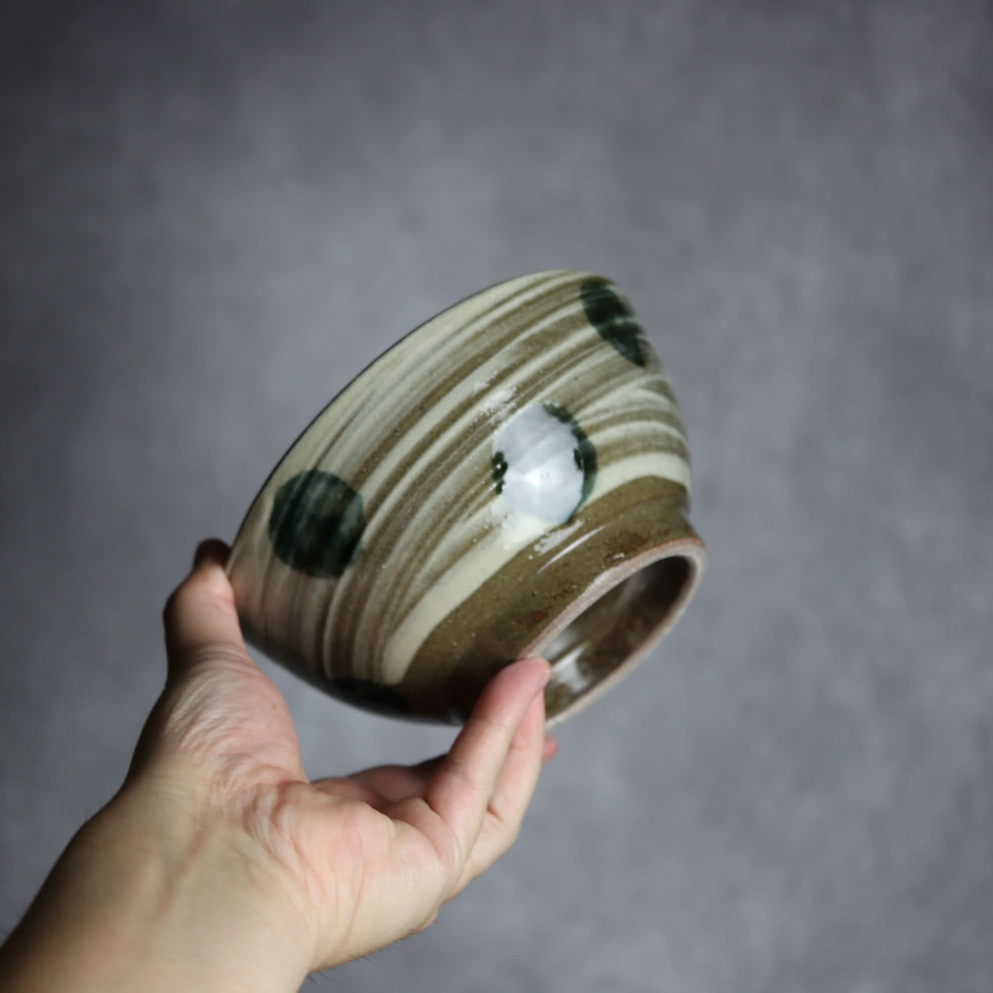 5寸鉢1 呉須釉 刷毛目 点打 やちむん 陶器 北窯 松田米司工房 やちむん 陶器.