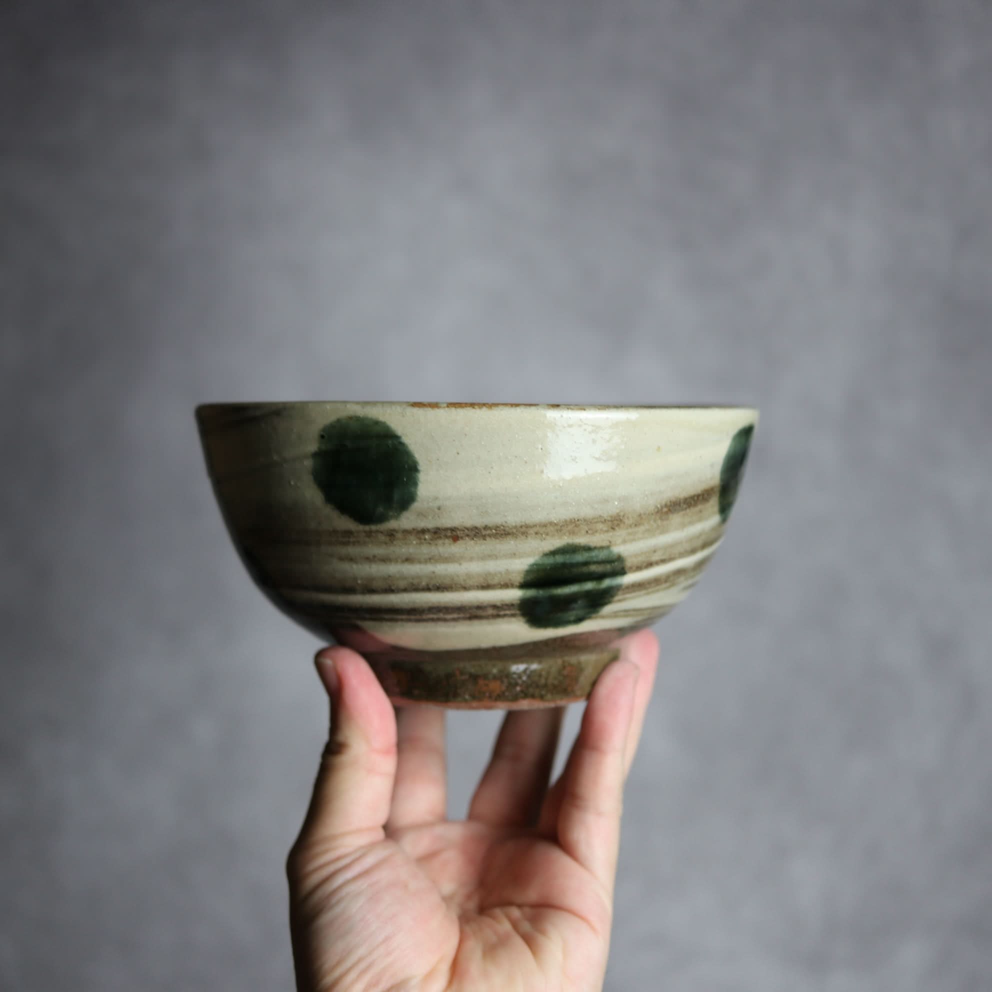 5寸鉢2 呉須釉 刷毛目 点打 やちむん 陶器 北窯 松田米司工房 やちむん 陶器.