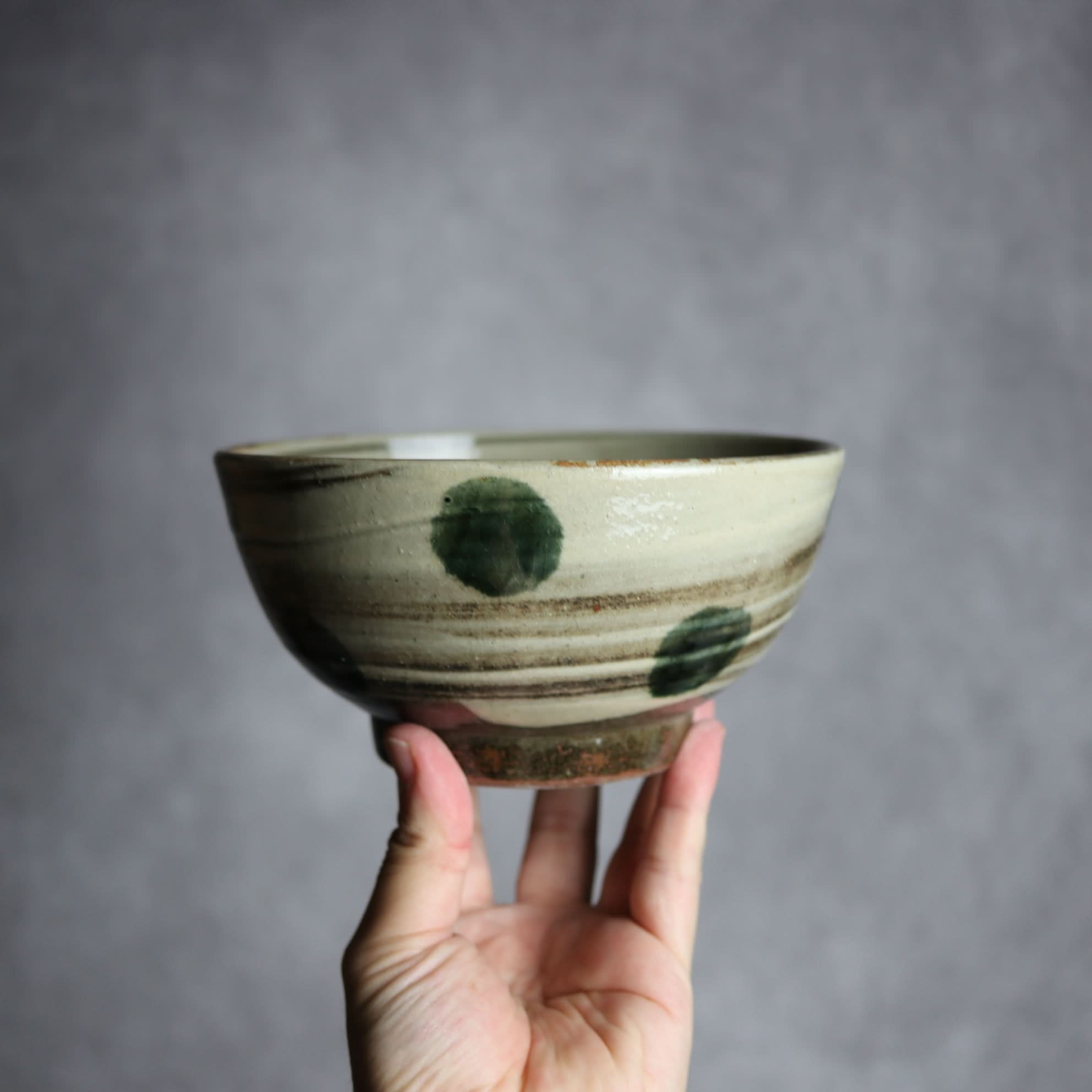 5寸鉢2 呉須釉 刷毛目 点打 やちむん 陶器 北窯 松田米司工房 やちむん 陶器.