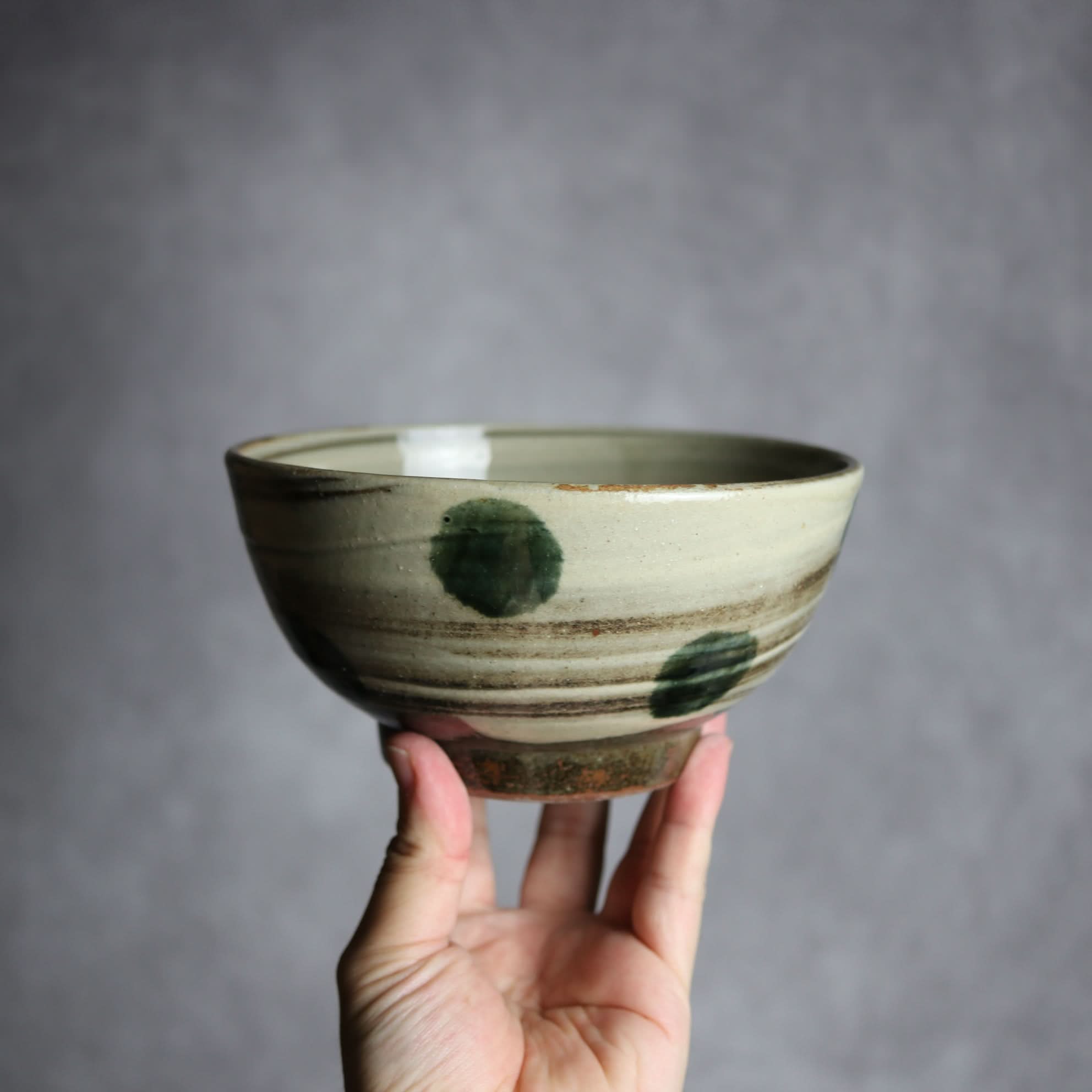 5寸鉢2 呉須釉 刷毛目 点打 やちむん 陶器 北窯 松田米司工房 やちむん 陶器.