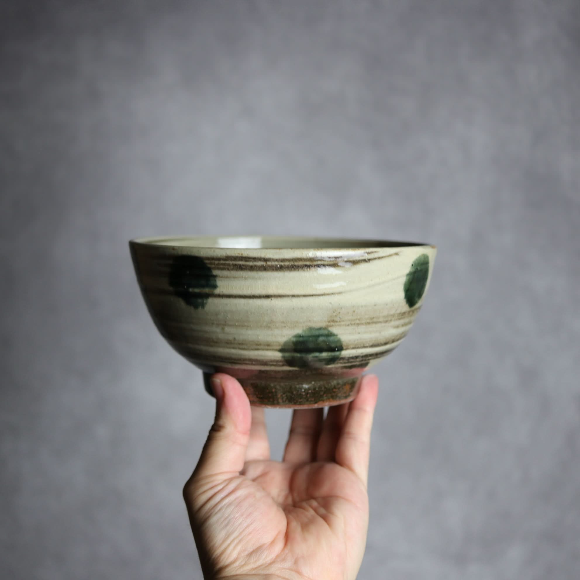 5寸鉢2 呉須釉 刷毛目 点打 やちむん 陶器 北窯 松田米司工房 やちむん 陶器.