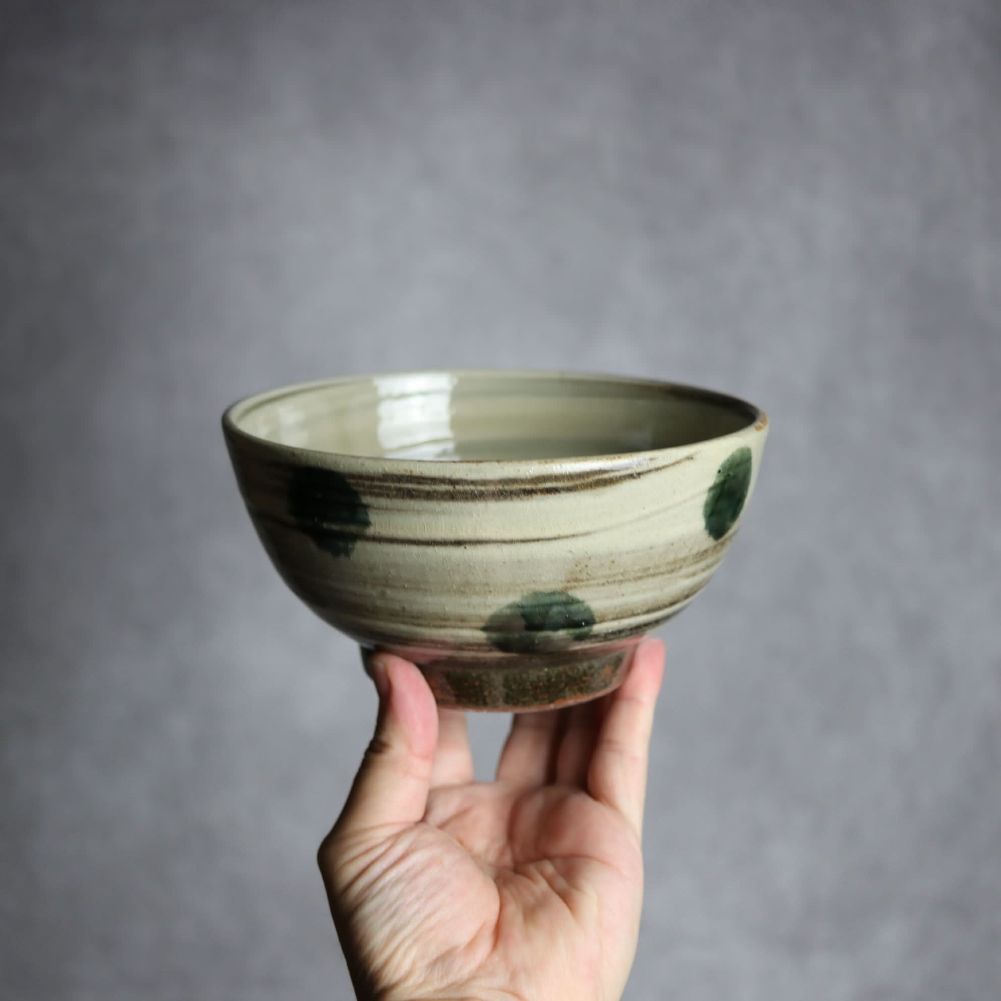 5寸鉢2 呉須釉 刷毛目 点打 やちむん 陶器 北窯 松田米司工房 やちむん 陶器.