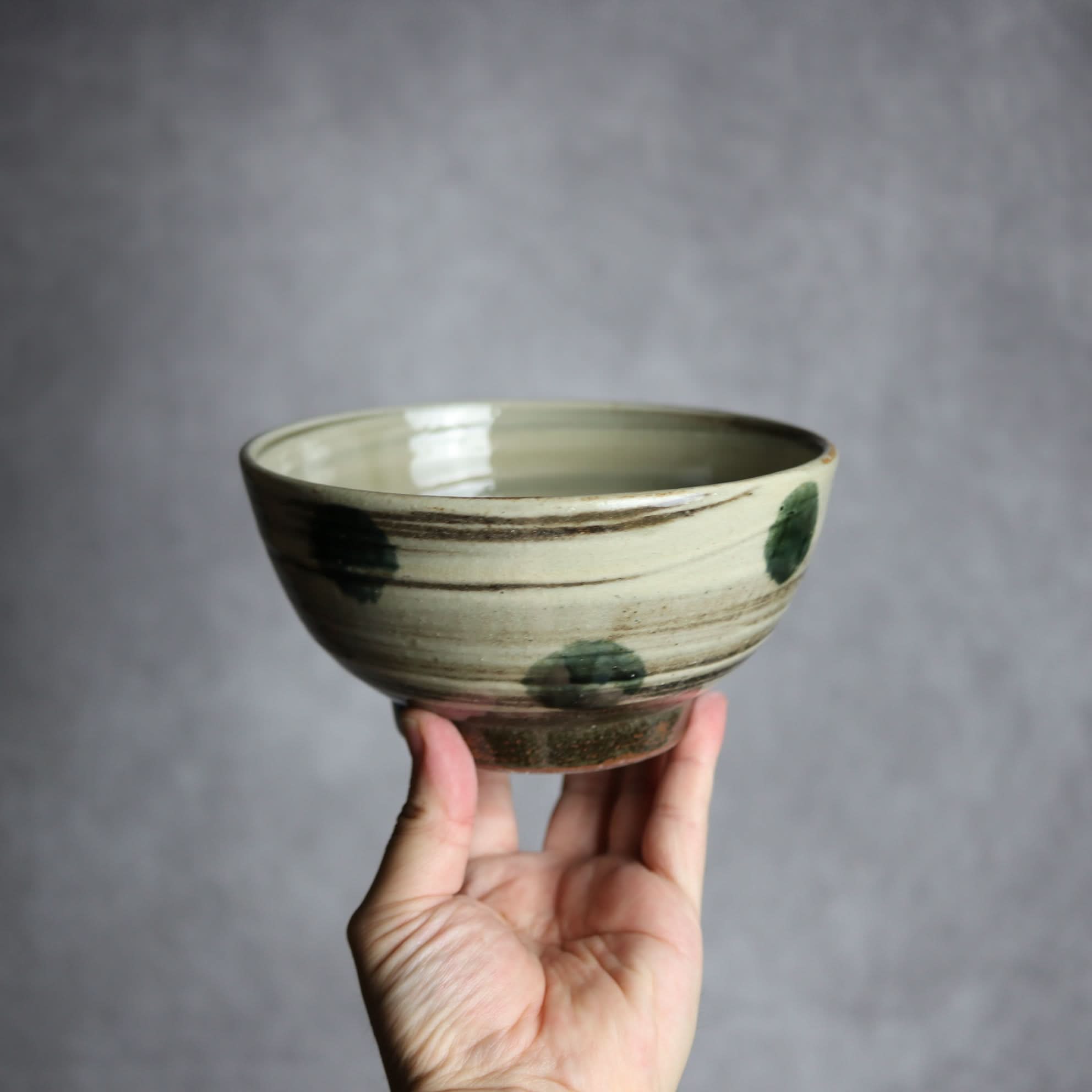 5寸鉢2 呉須釉 刷毛目 点打 やちむん 陶器 北窯 松田米司工房 やちむん 陶器.
