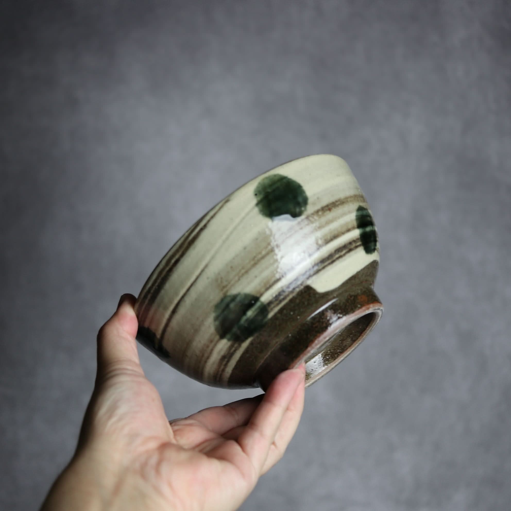 5寸鉢2 呉須釉 刷毛目 点打 やちむん 陶器 北窯 松田米司工房 やちむん 陶器.