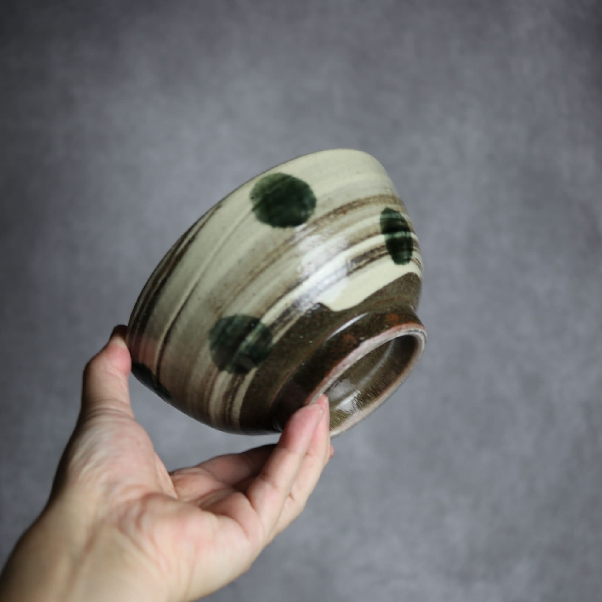 5寸鉢2 呉須釉 刷毛目 点打 やちむん 陶器 北窯 松田米司工房 やちむん 陶器.