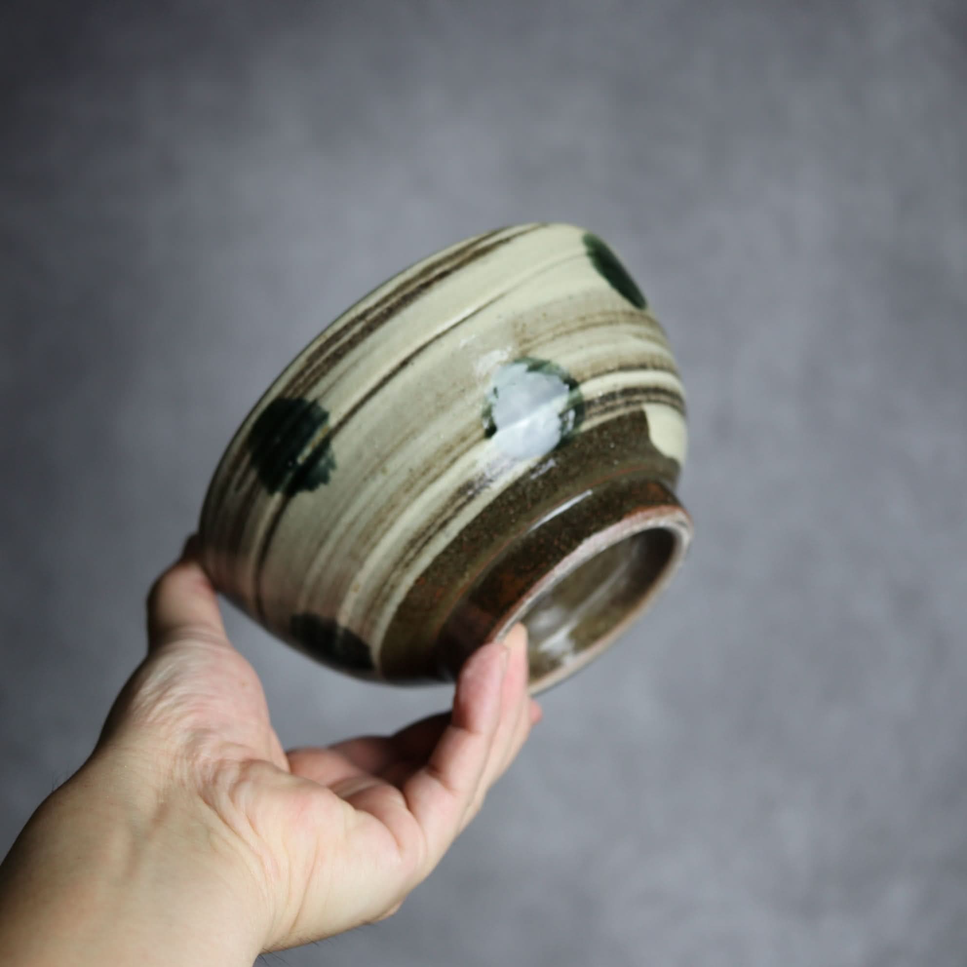 5寸鉢2 呉須釉 刷毛目 点打 やちむん 陶器 北窯 松田米司工房 やちむん 陶器.
