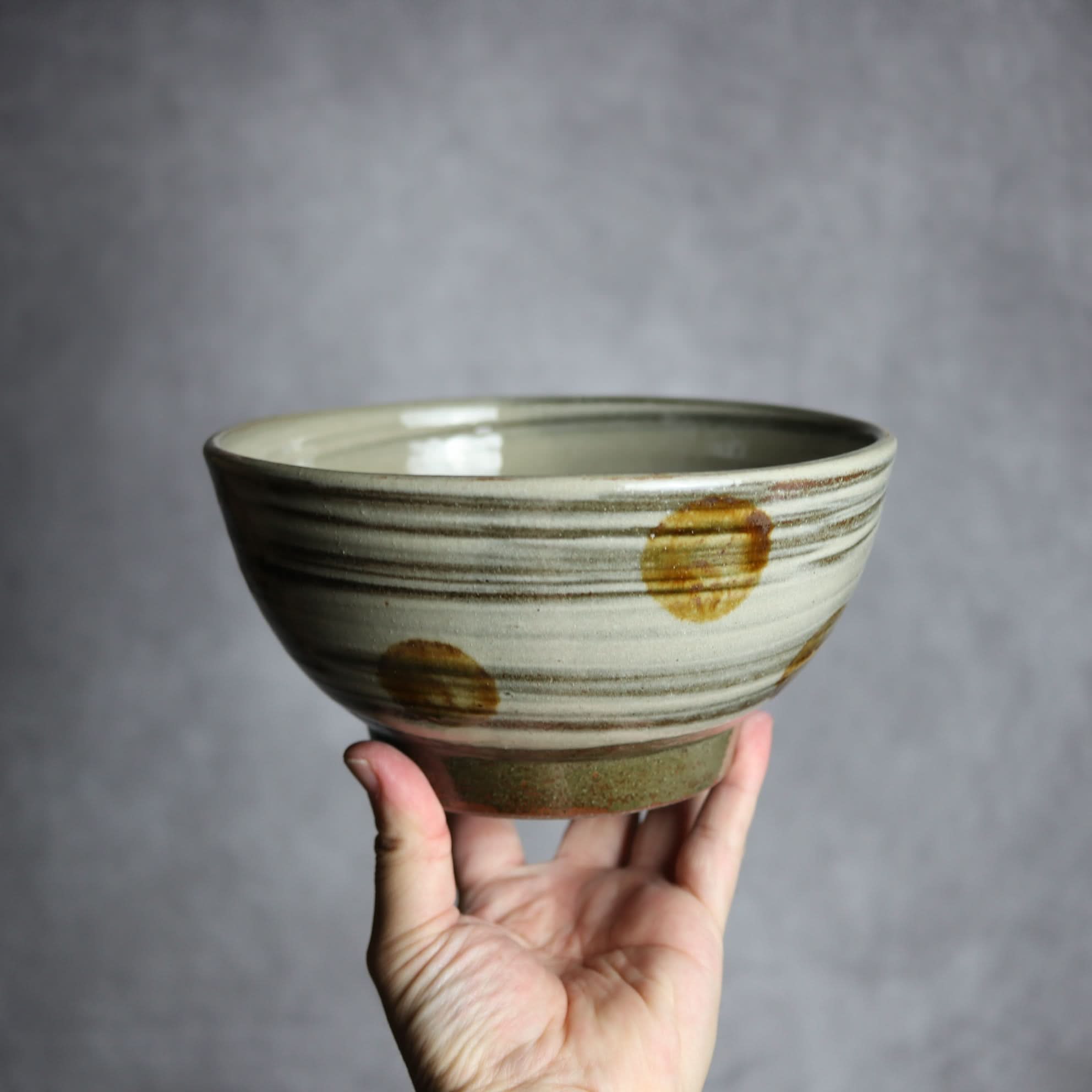 6寸鉢2 飴釉 刷毛目 点打 やちむん 陶器 北窯 松田米司工房 やちむん 陶器.