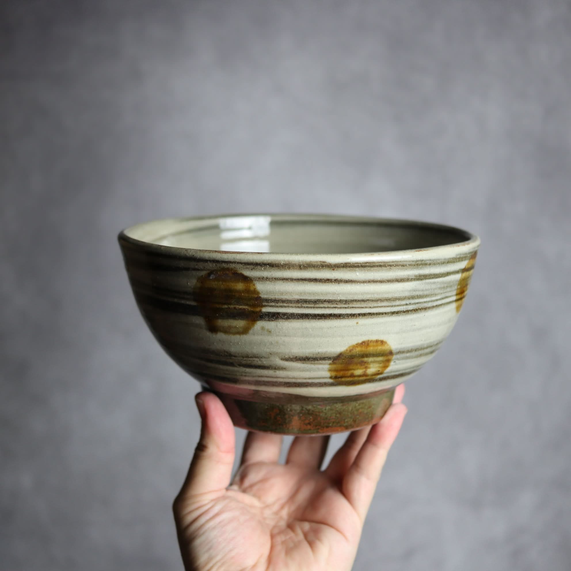 6寸鉢2 飴釉 刷毛目 点打 やちむん 陶器 北窯 松田米司工房 やちむん 陶器.