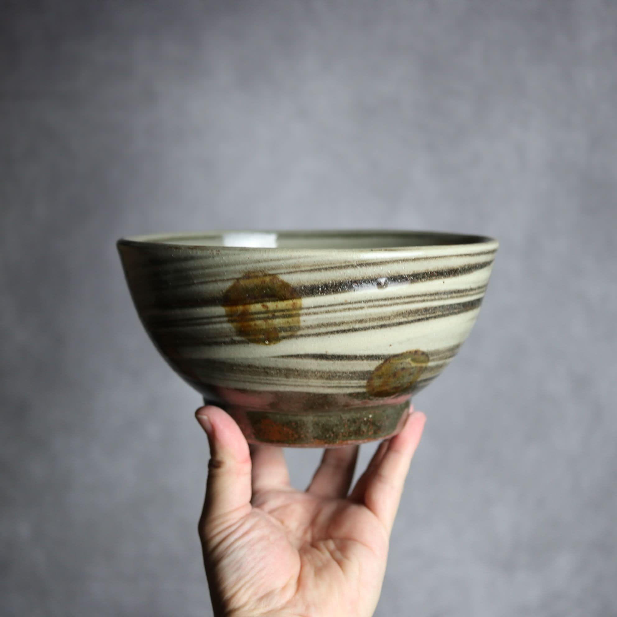 6寸鉢2 飴釉 刷毛目 点打 やちむん 陶器 北窯 松田米司工房 やちむん 陶器.