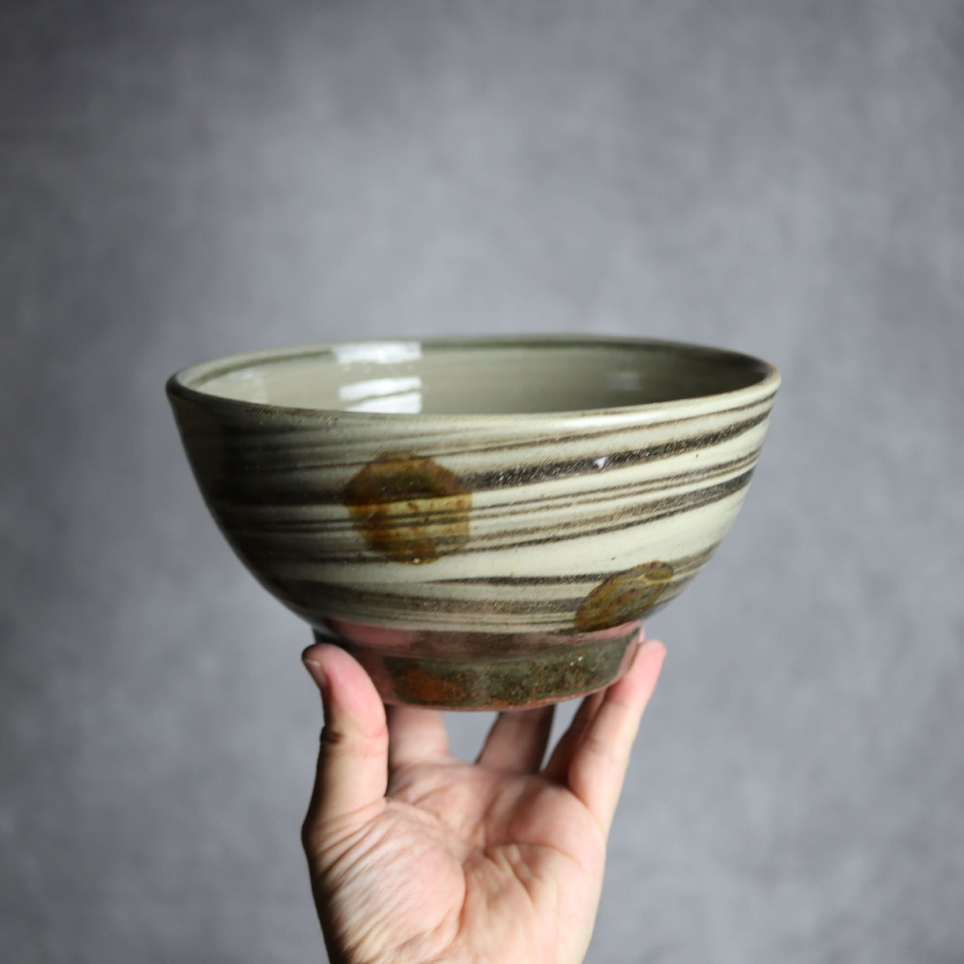 6寸鉢2 飴釉 刷毛目 点打 やちむん 陶器 北窯 松田米司工房 やちむん 陶器.