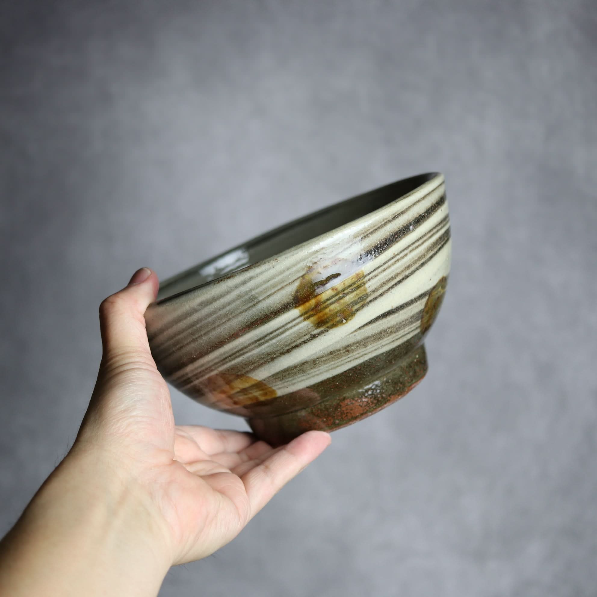 6寸鉢2 飴釉 刷毛目 点打 やちむん 陶器 北窯 松田米司工房 やちむん 陶器.