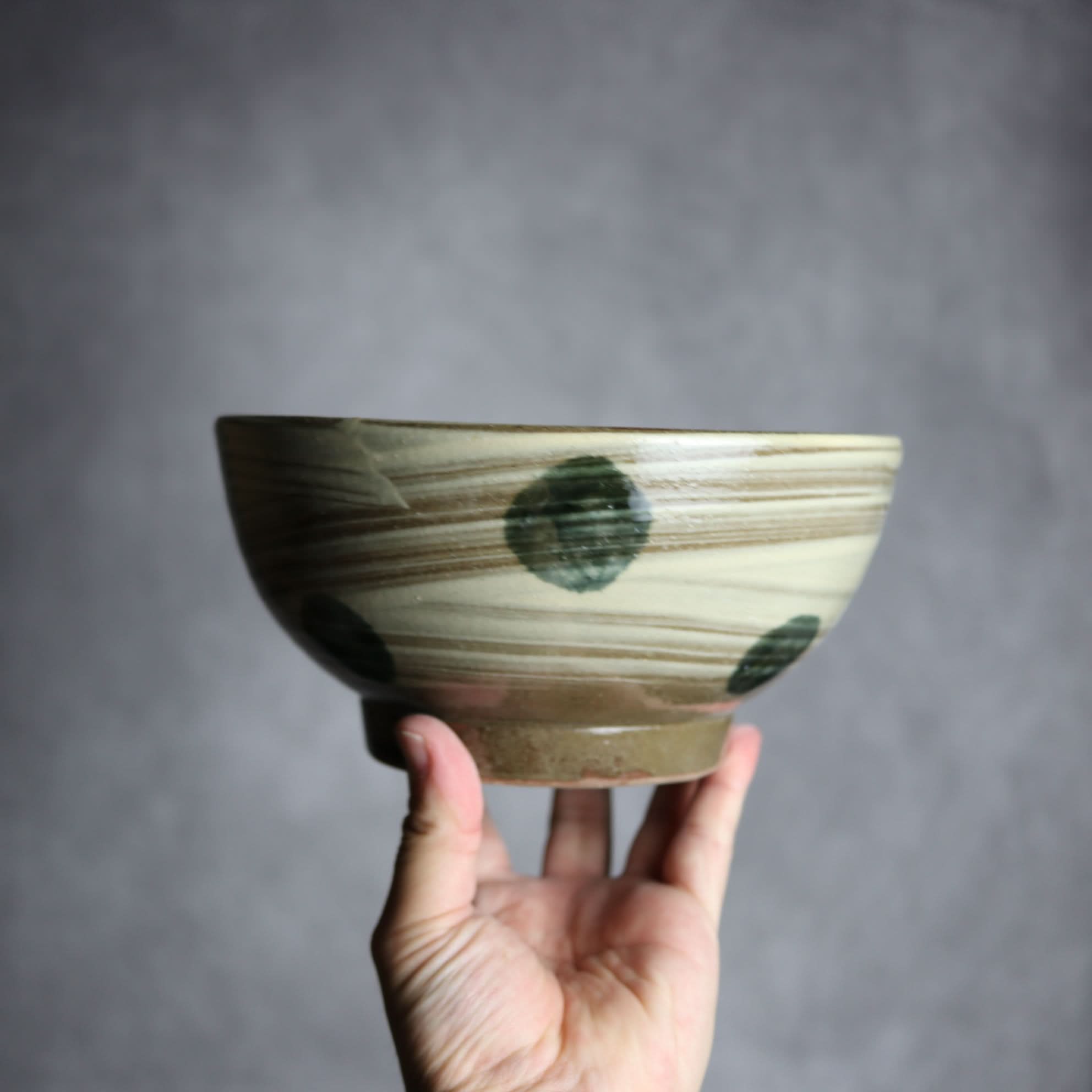 6寸鉢2 呉須釉 刷毛目 点打 やちむん 陶器 北窯 松田米司工房 やちむん 陶器.