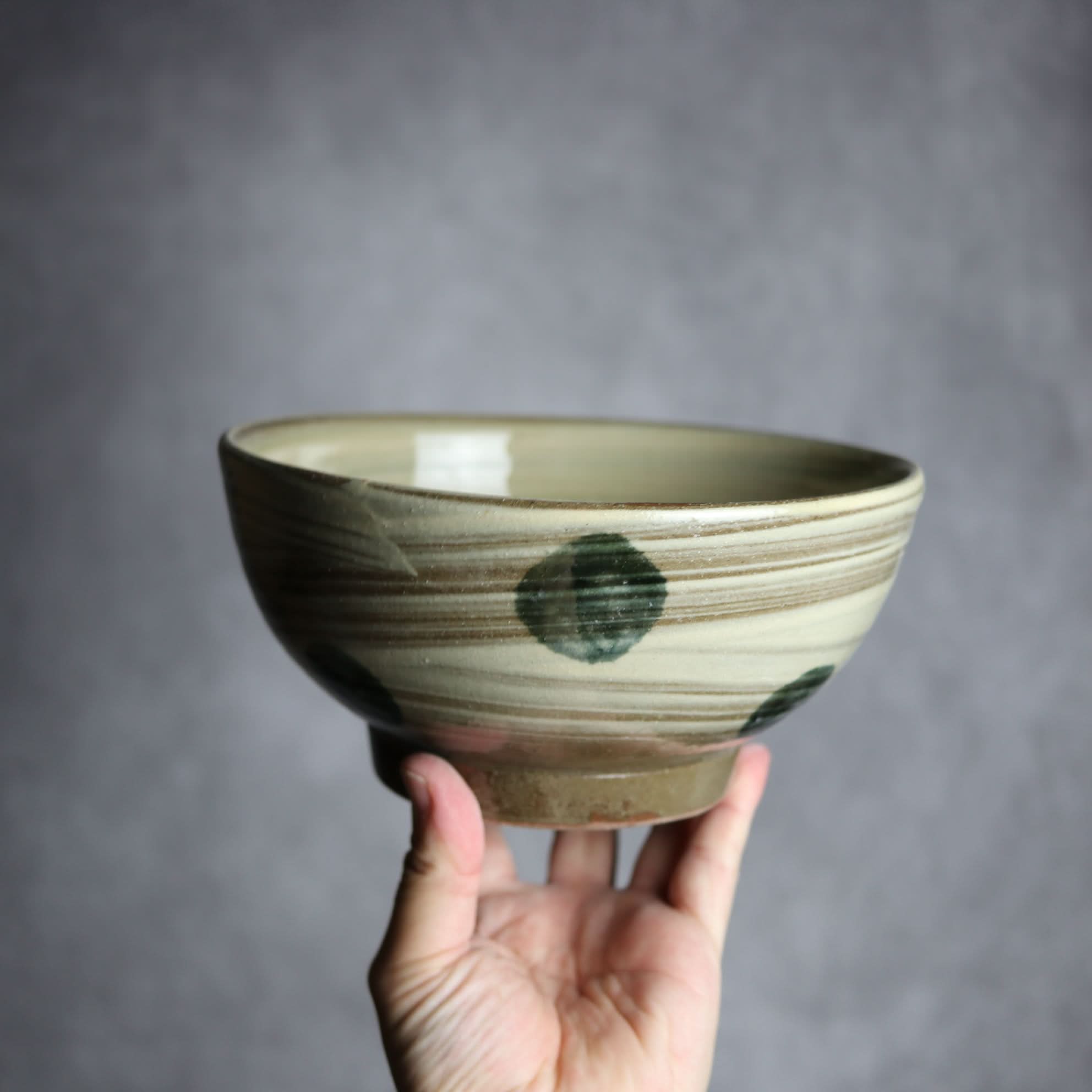 6寸鉢2 呉須釉 刷毛目 点打 やちむん 陶器 北窯 松田米司工房 やちむん 陶器.