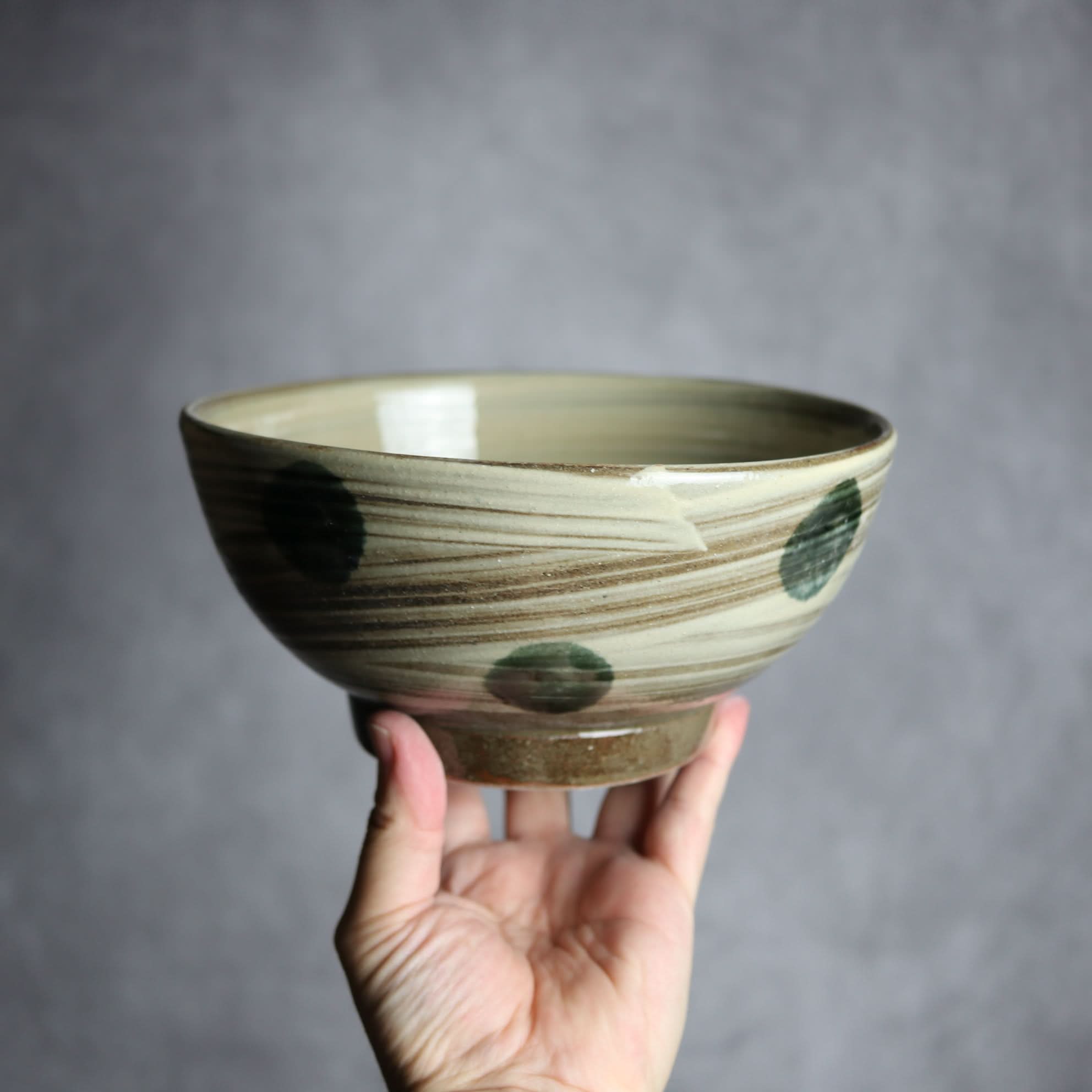 6寸鉢2 呉須釉 刷毛目 点打 やちむん 陶器 北窯 松田米司工房 やちむん 陶器.