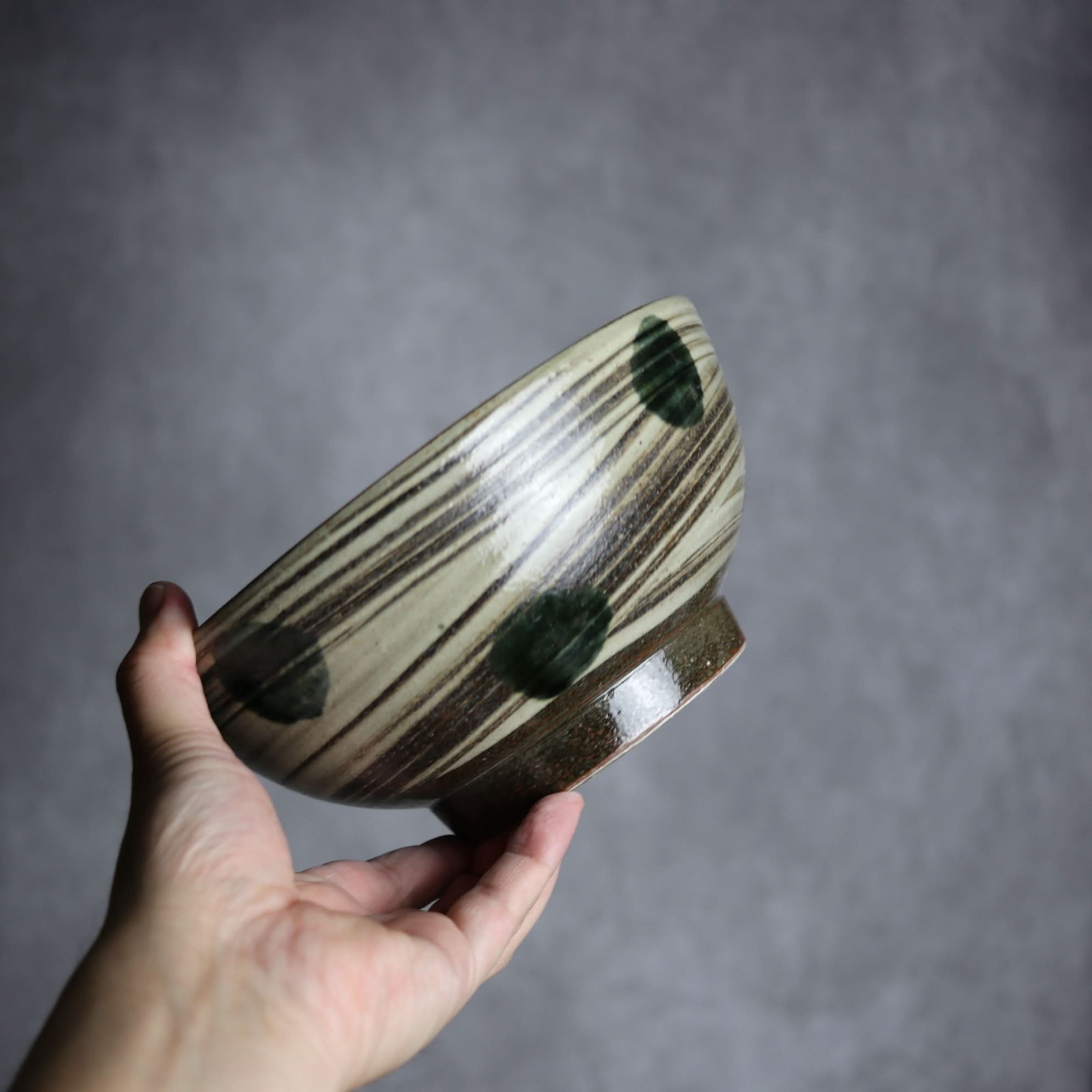 6寸鉢2 呉須釉 刷毛目 点打 やちむん 陶器 北窯 松田米司工房 やちむん 陶器.