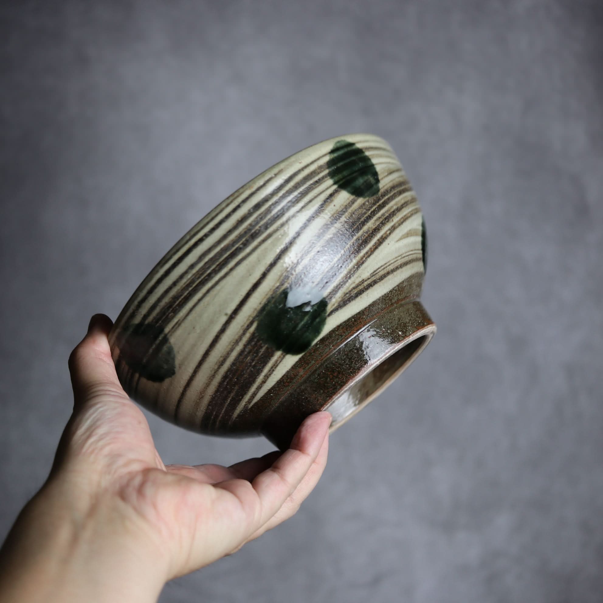 6寸鉢2 呉須釉 刷毛目 点打 やちむん 陶器 北窯 松田米司工房 やちむん 陶器.